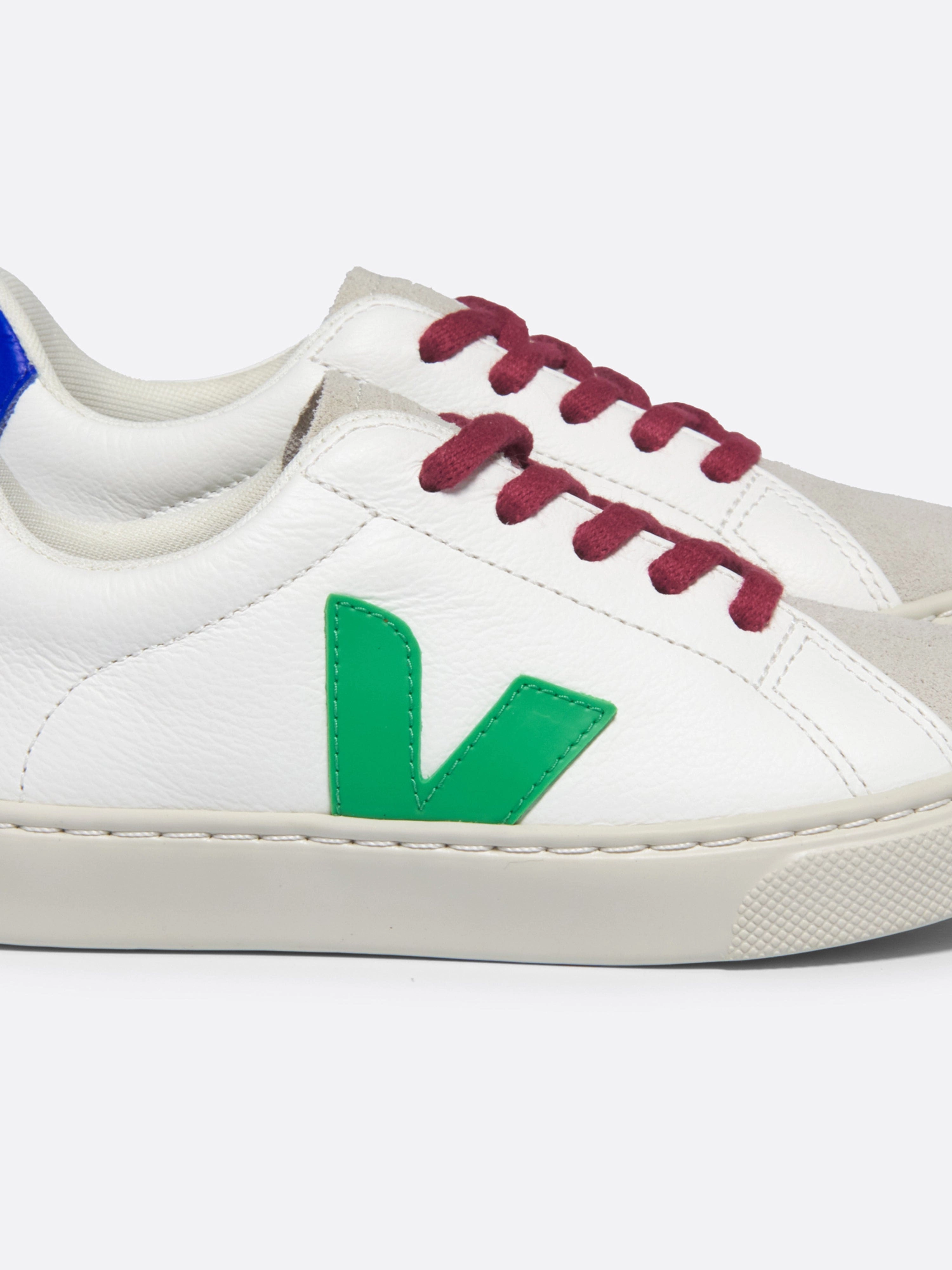 Kids Laces Leather Esplar Trainers in White