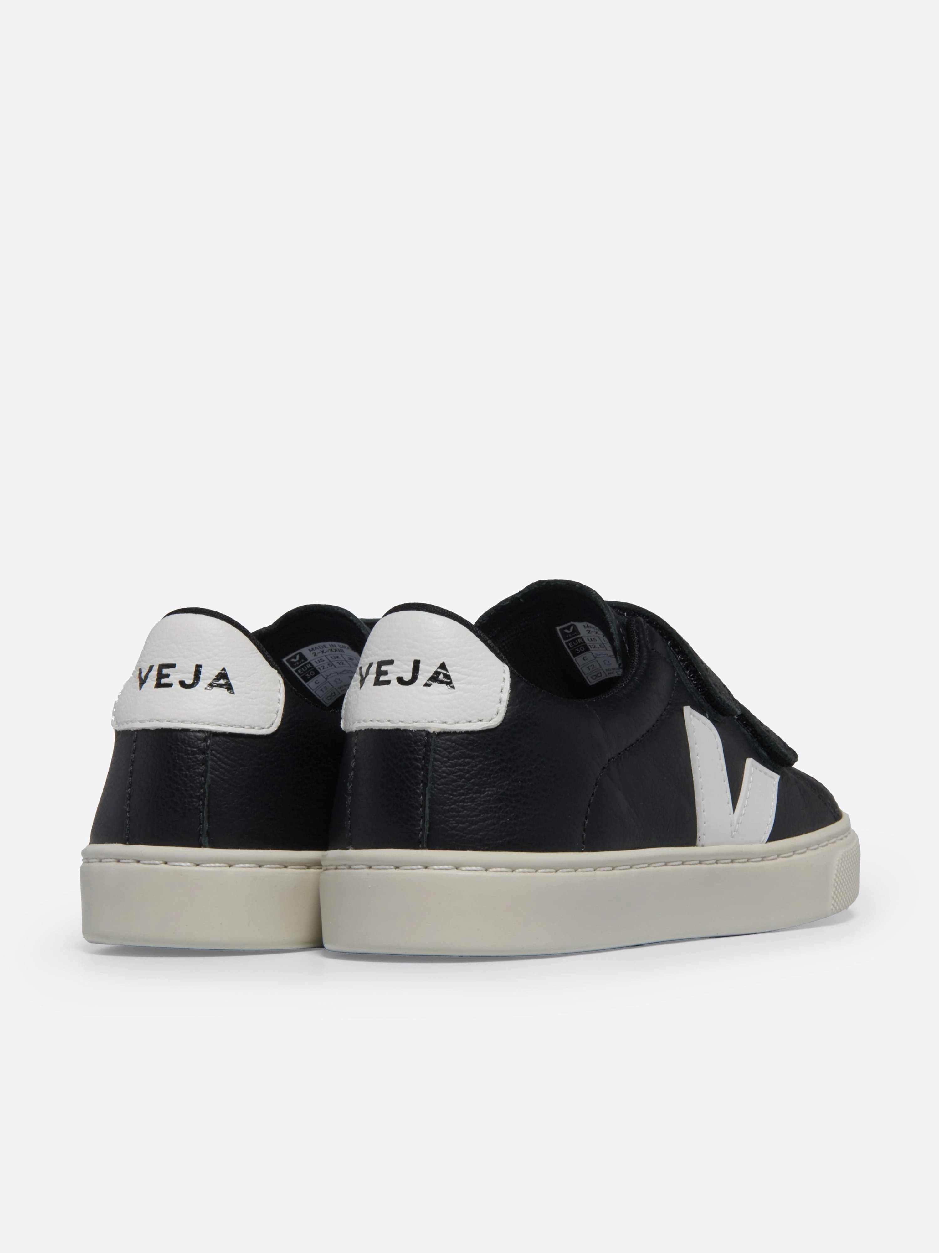 Kids Leather Esplar Trainers in Black