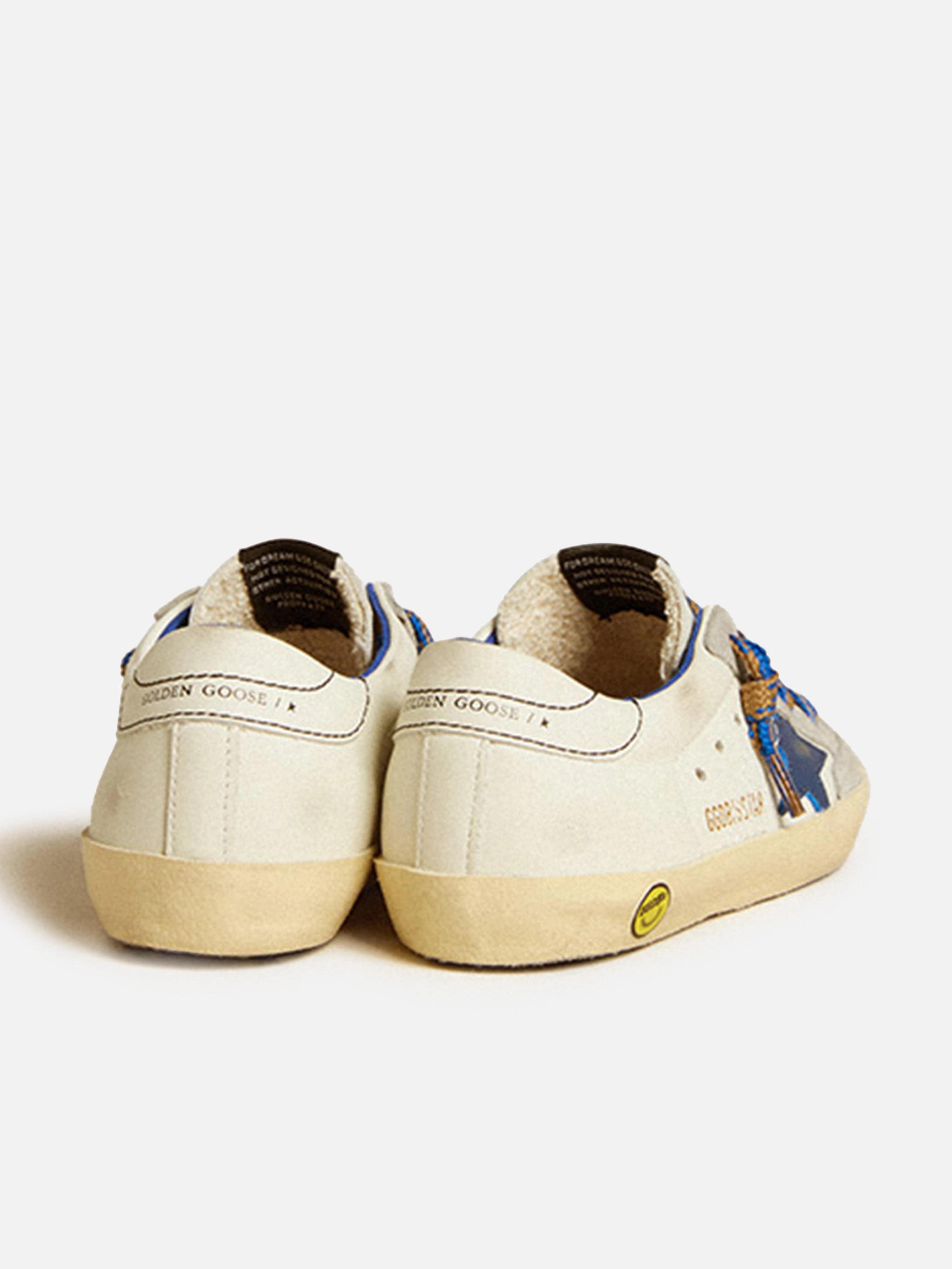 Kids Leather Super-Star Penstar Classic Trainers in White