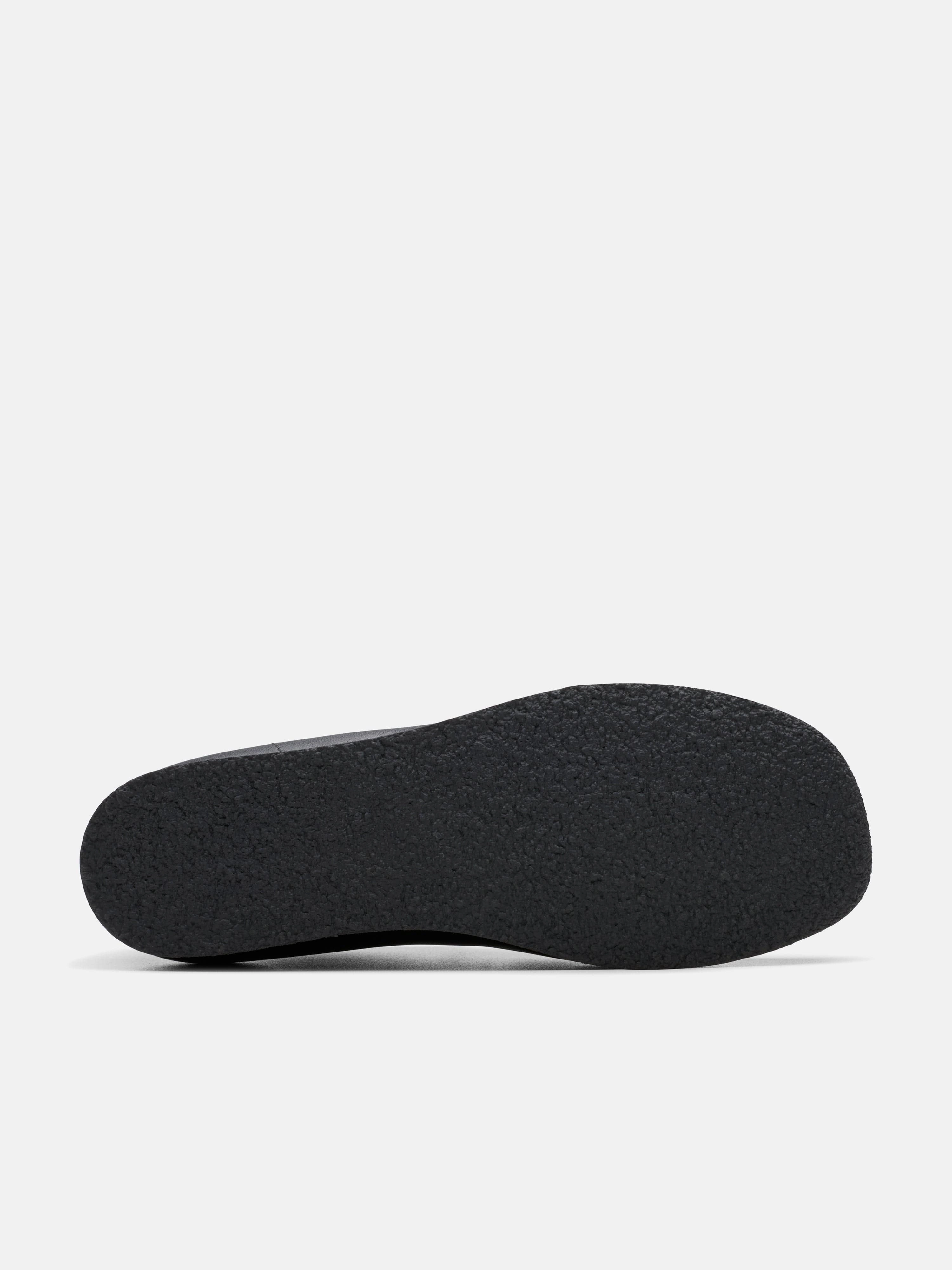 Kids Leather Wallabee Boots in Black