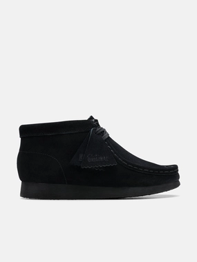 Kids Suede Wallabee Boots in Black