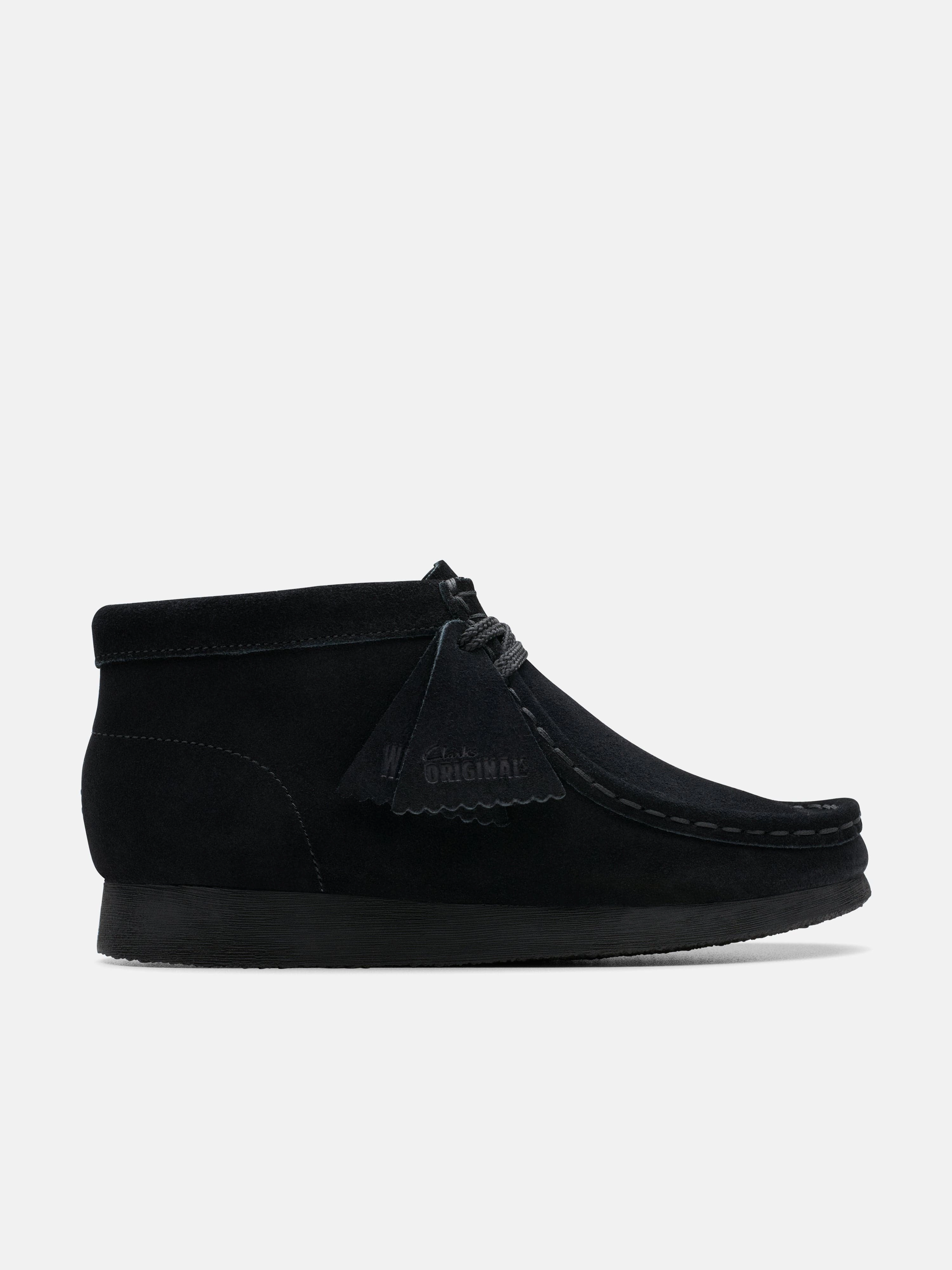 Kids Suede Wallabee Boots in Black