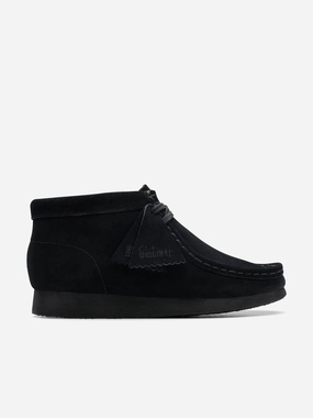 Kids Suede Wallabee Boots in Black