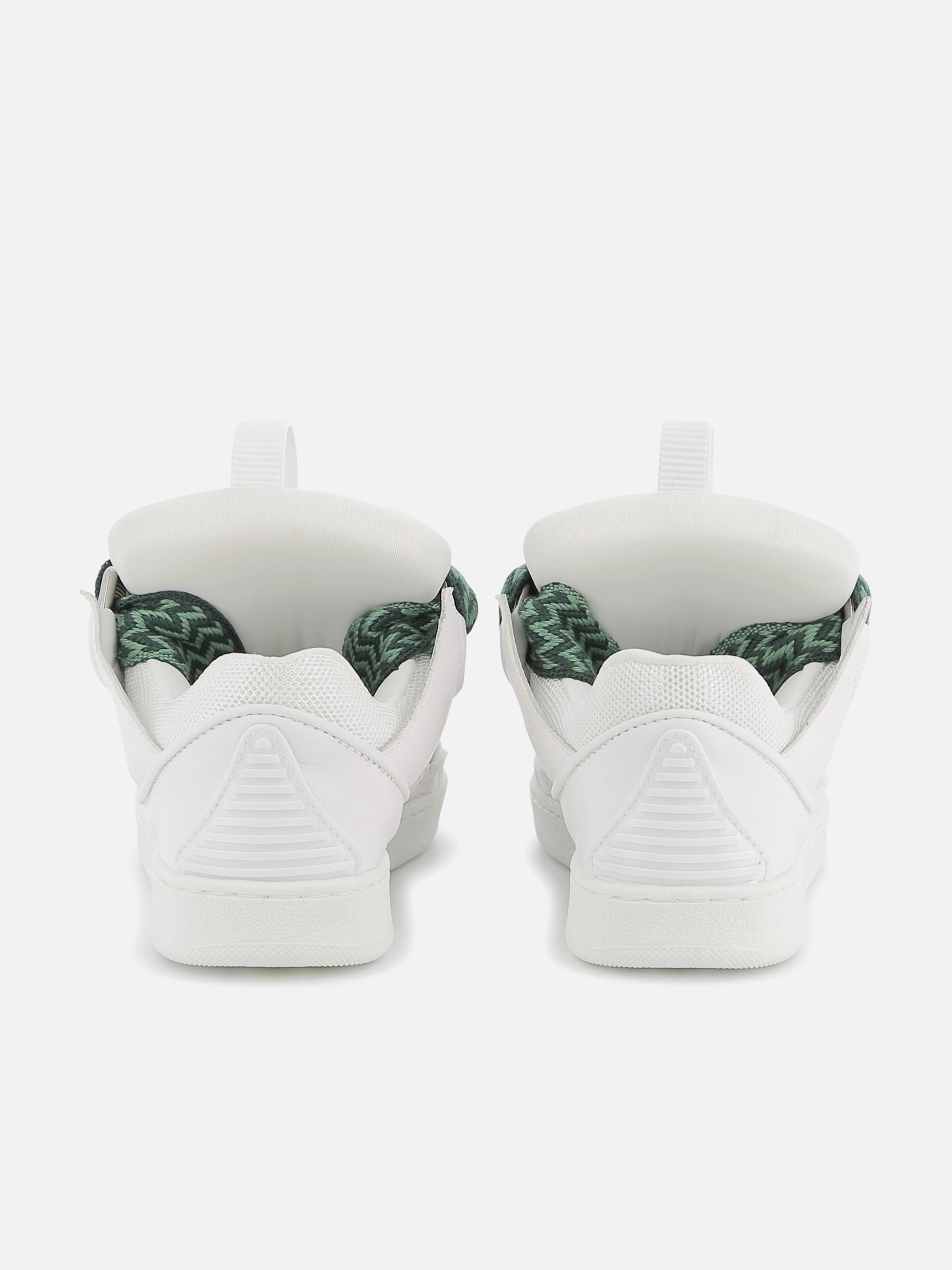 Lanvin Kids Leather Curb Trainers in White