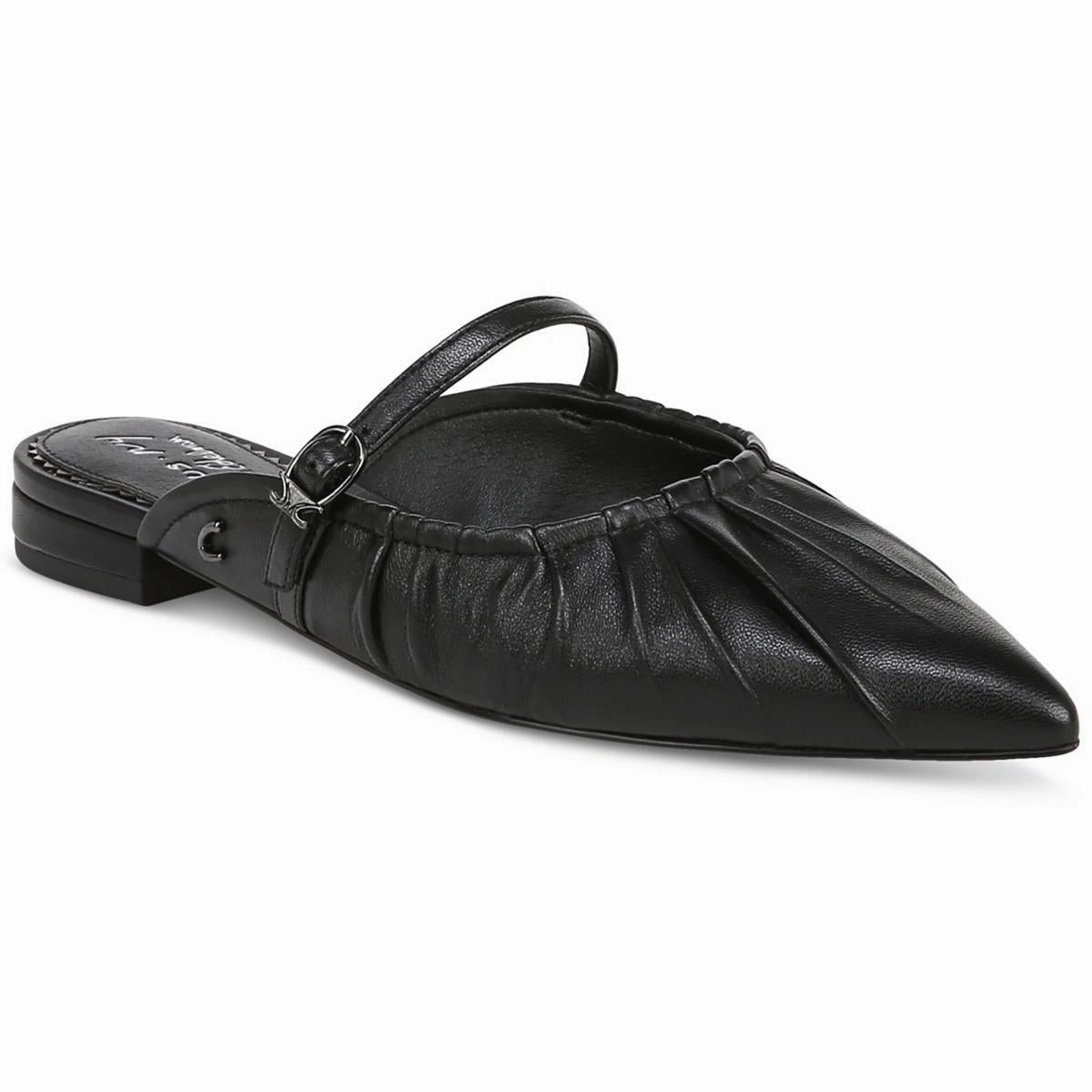 Larissah Womens Leather Slip-On Mule Sandals