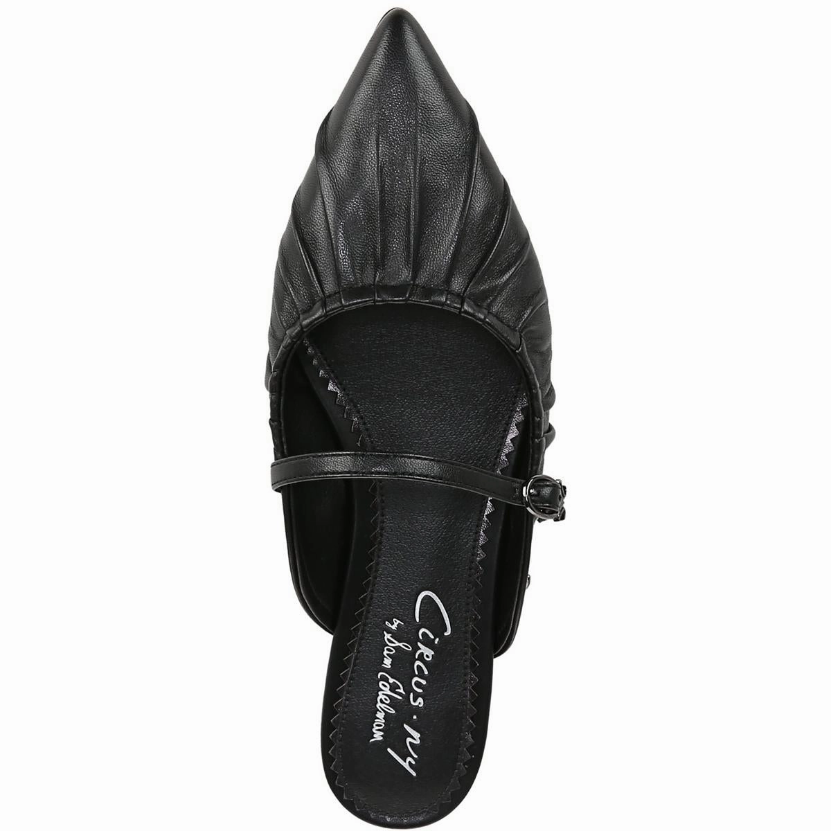 Larissah Womens Leather Slip-On Mule Sandals