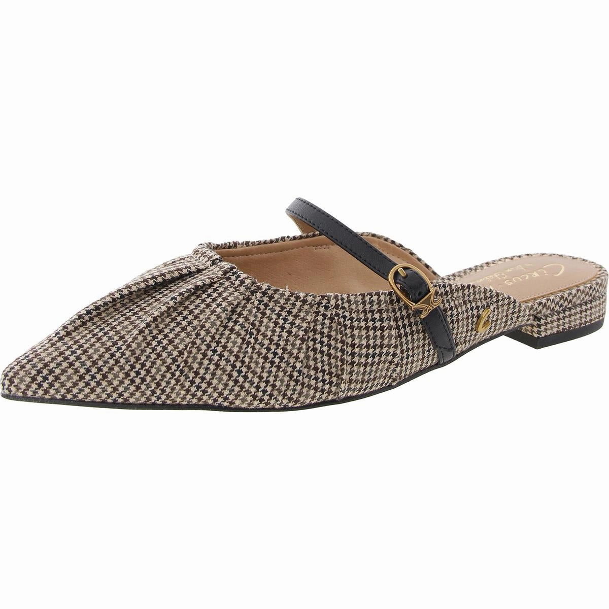 Larissah Womens Leather Slip-On Mule Sandals