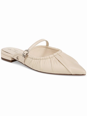 Larissah Womens Leather Slip-On Mule Sandals