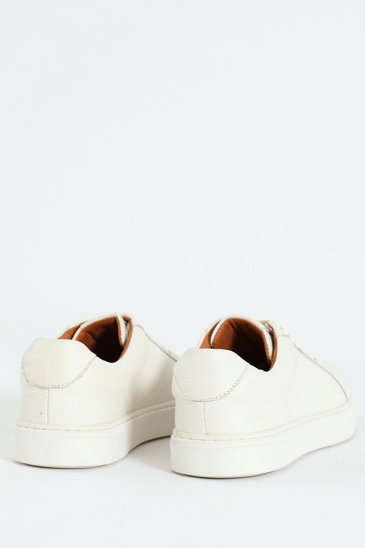 Leather Lace Up Sneaker - White