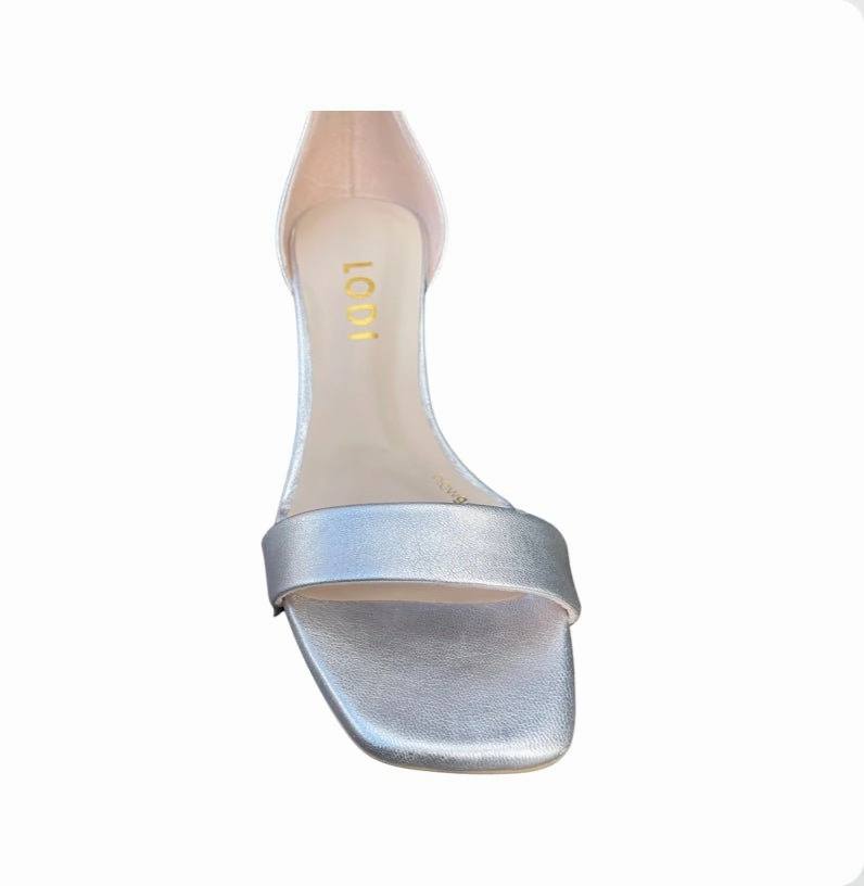 Locomi Silver Ankle Strap Sandal