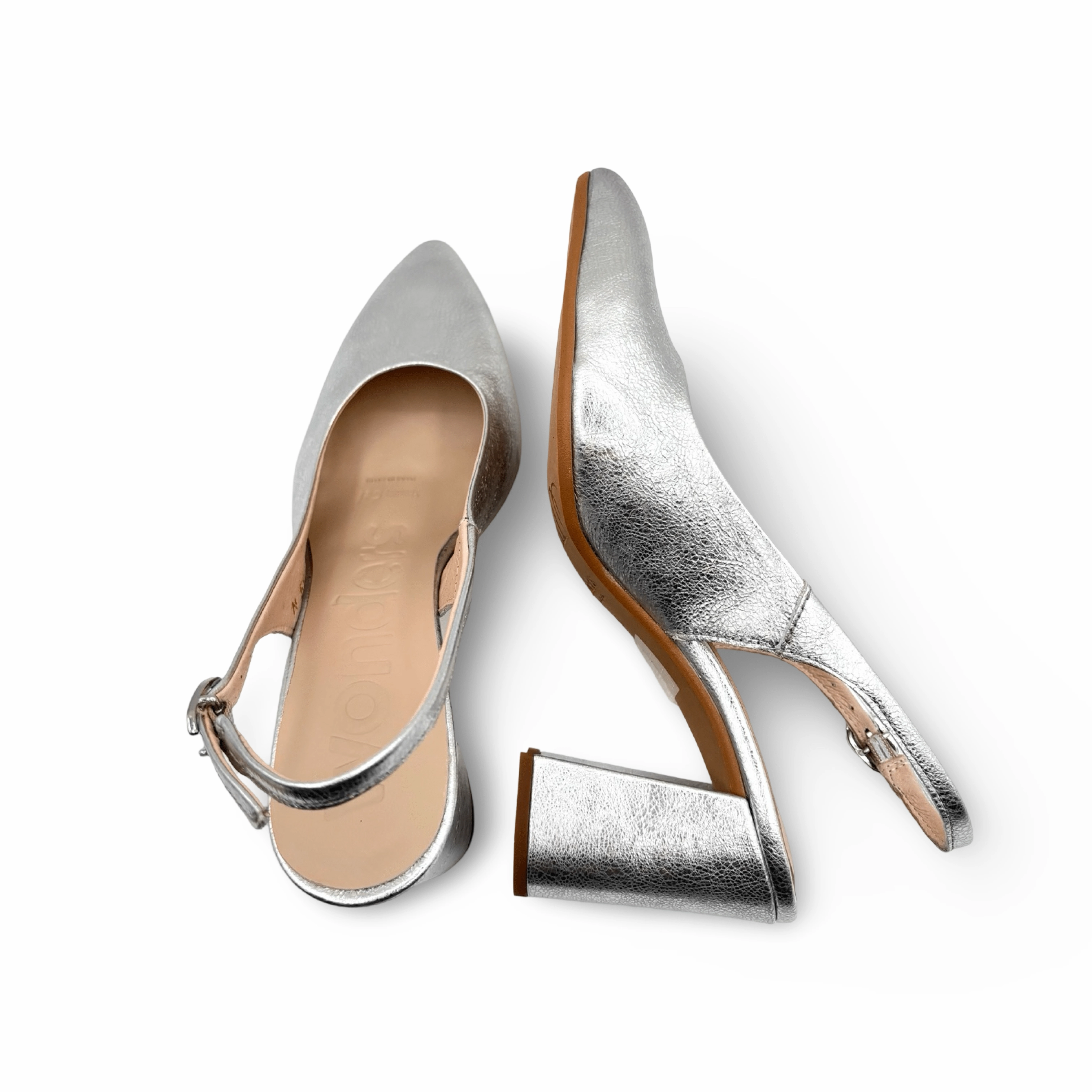 M5802 Silver Metallic Slingback