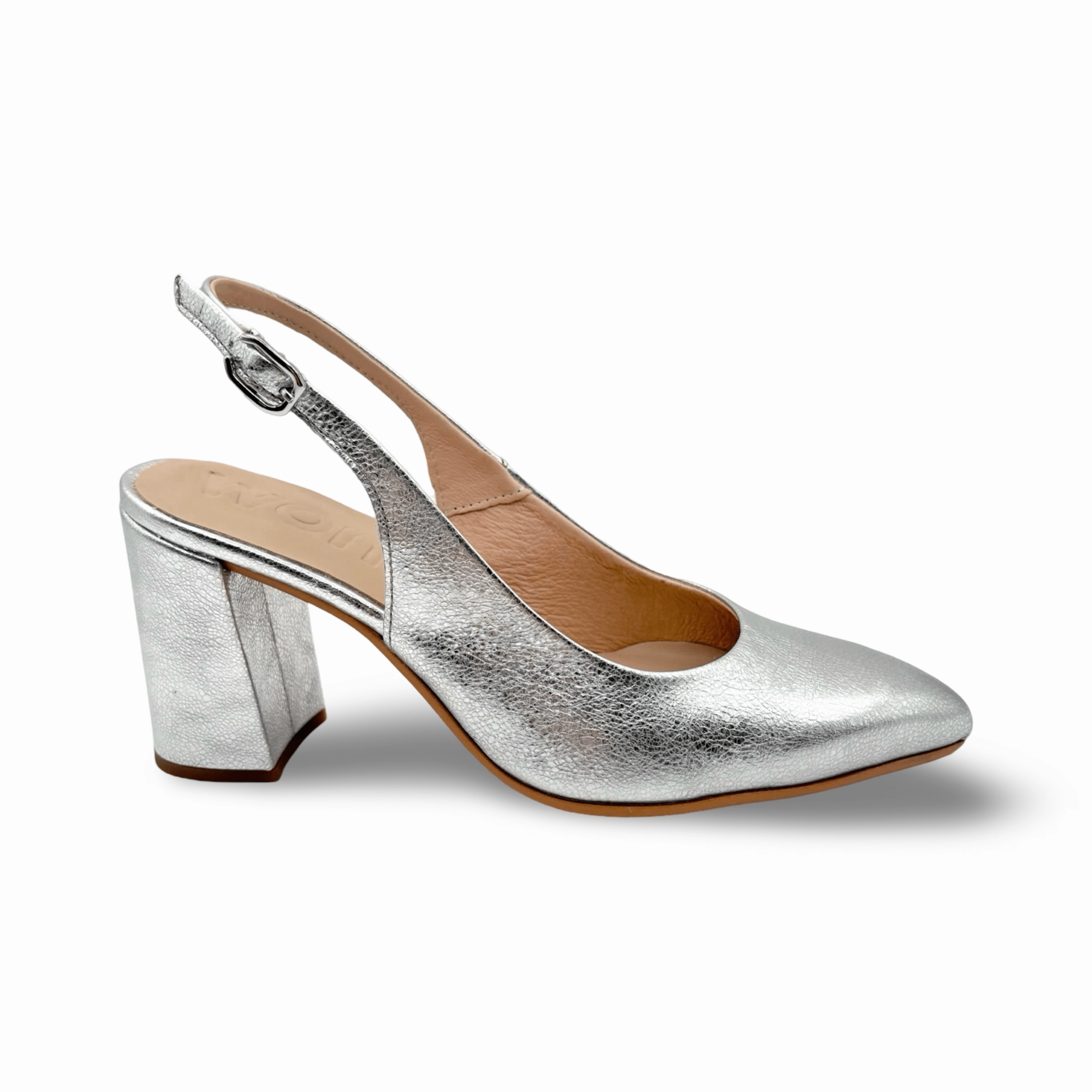 M5802 Silver Metallic Slingback