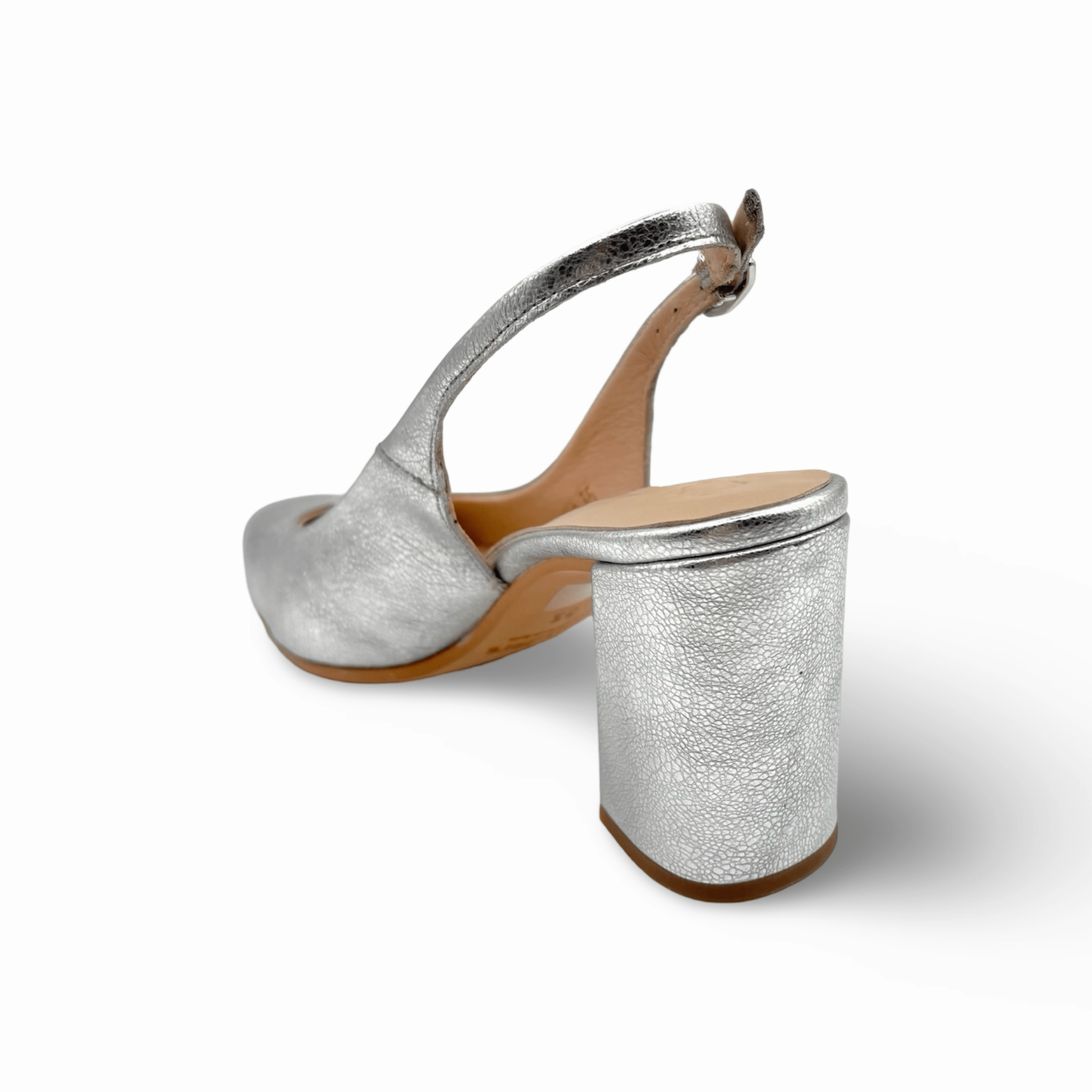 M5802 Silver Metallic Slingback