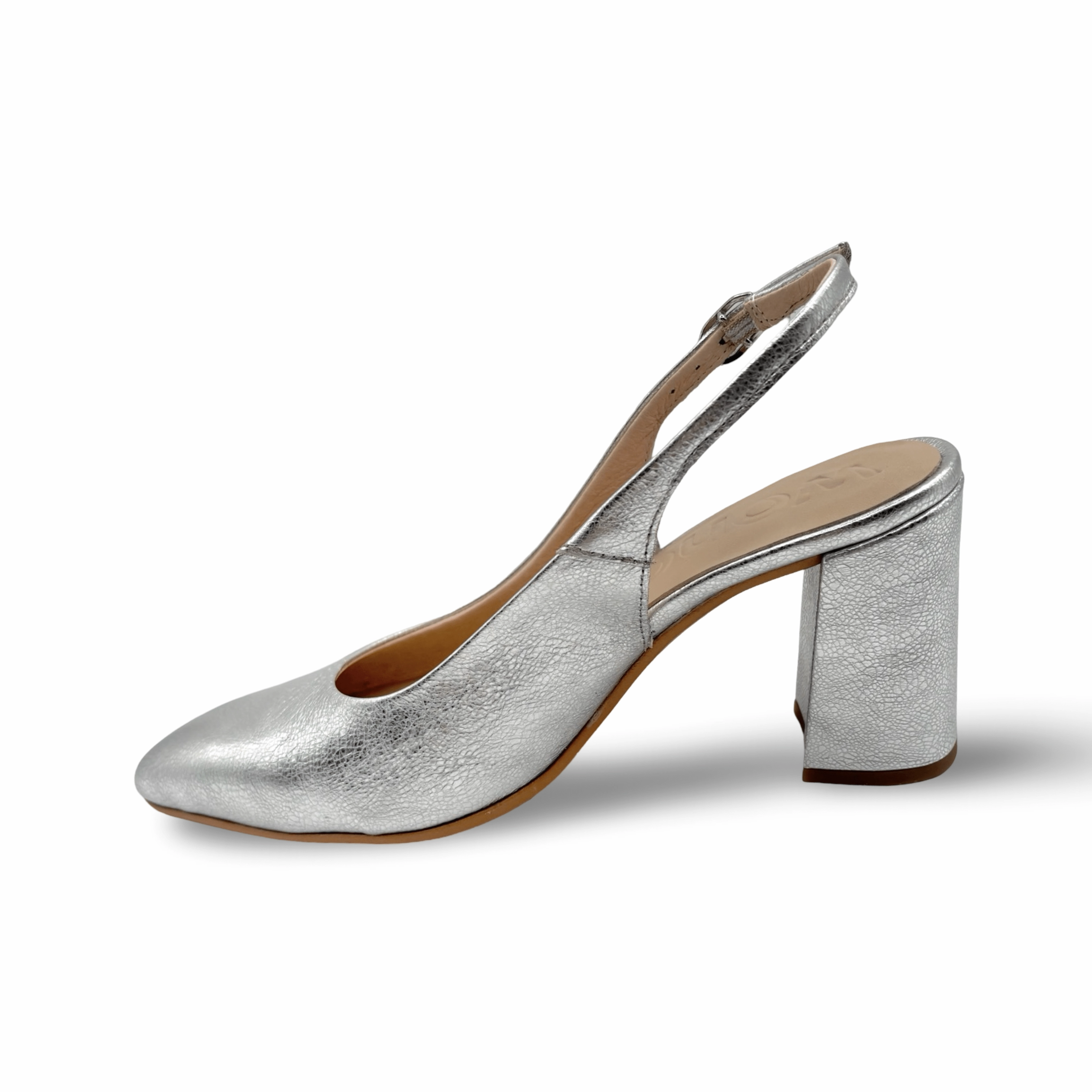 M5802 Silver Metallic Slingback