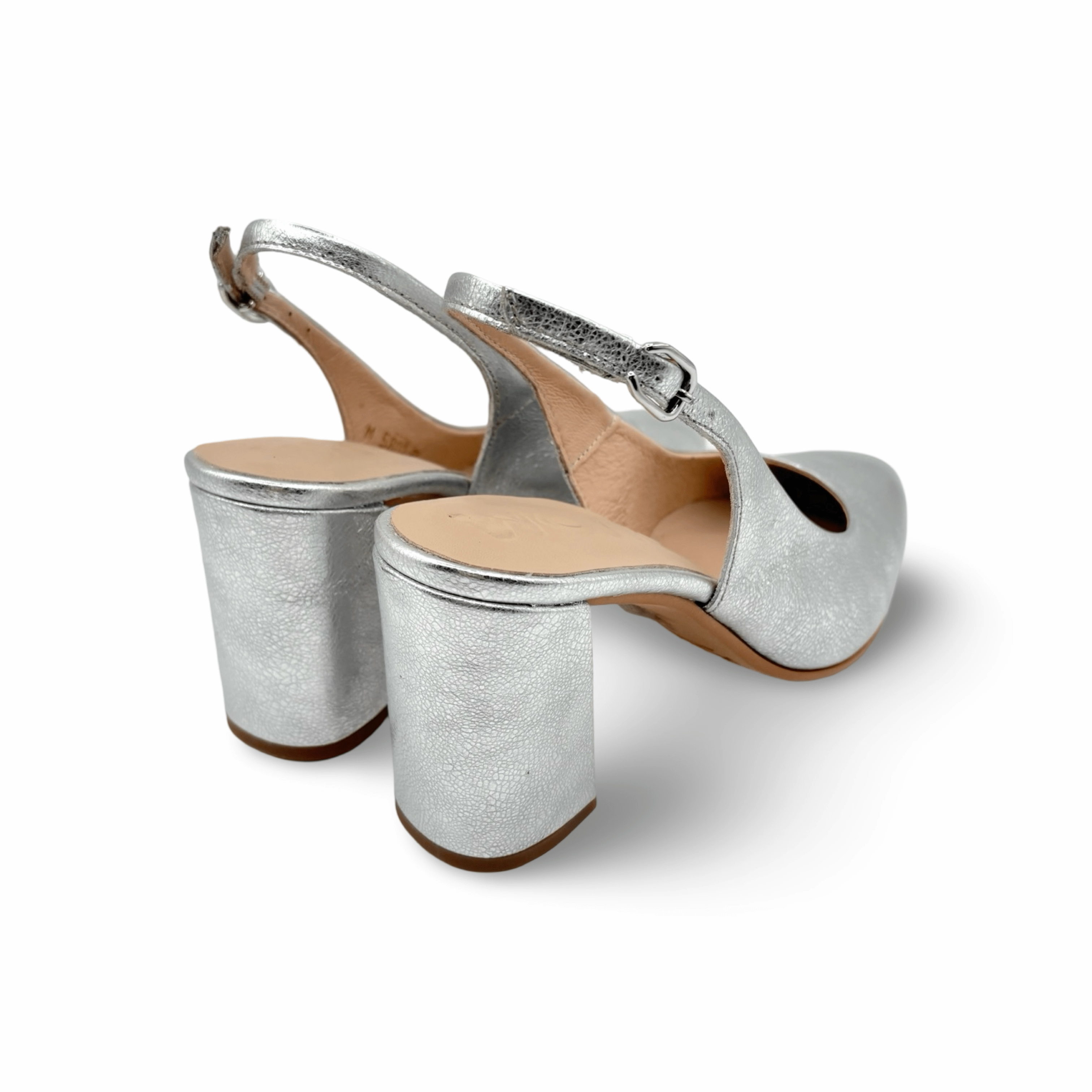 M5802 Silver Metallic Slingback