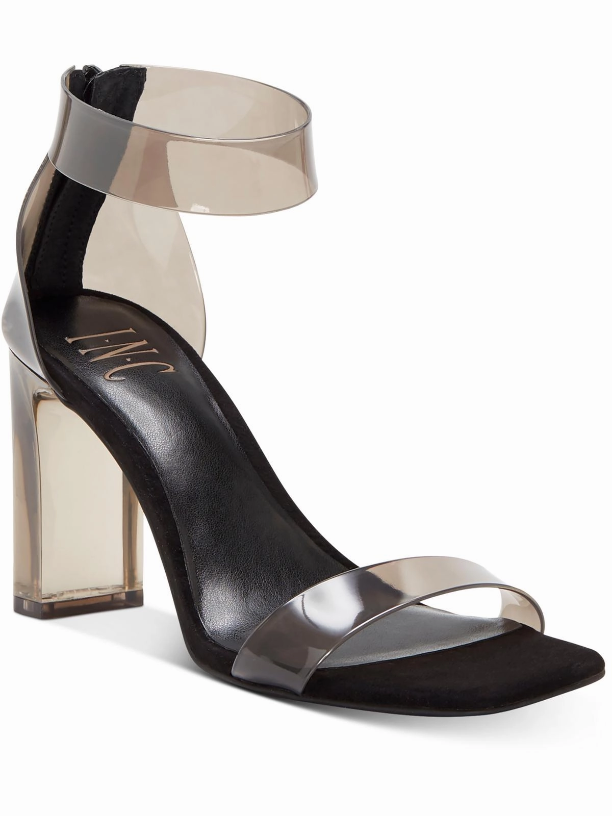 Makenna Womens Ankle Strap Vinyl Heel Sandals