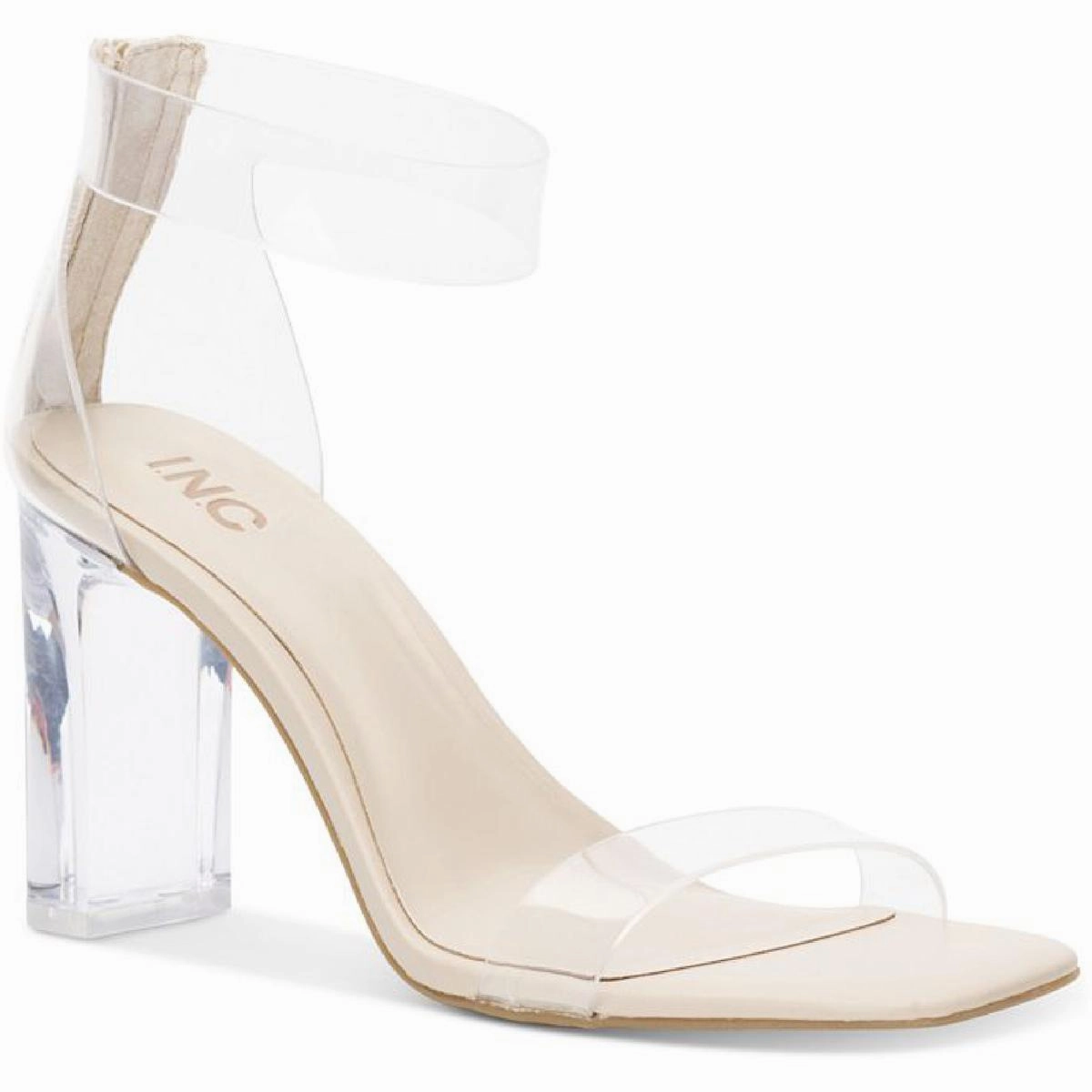 Makenna Womens Ankle Strap Vinyl Heel Sandals