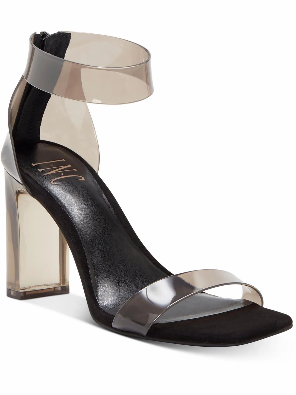 Makenna Womens Ankle Strap Vinyl Heel Sandals