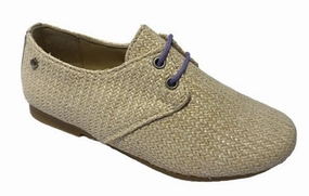 Manuela De Juan Charles Beige Eyra Cream Weave Dress Shoe