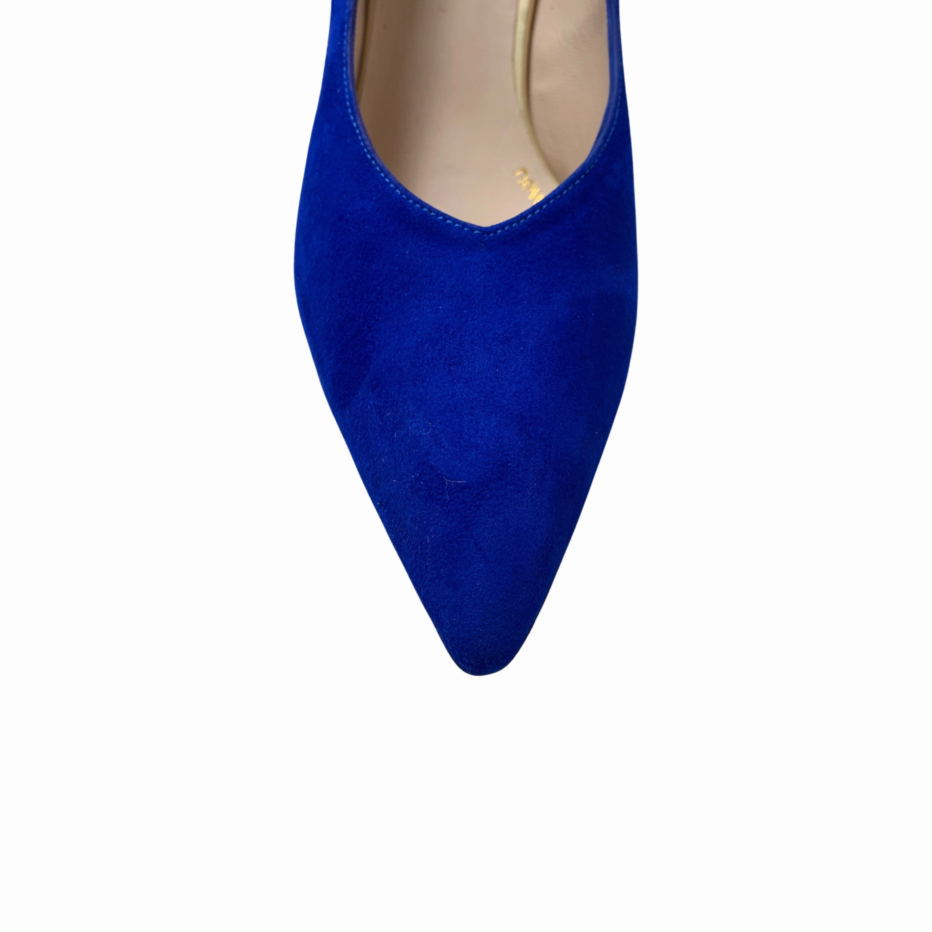 Masana Cobalt Suede Block Heel Pump