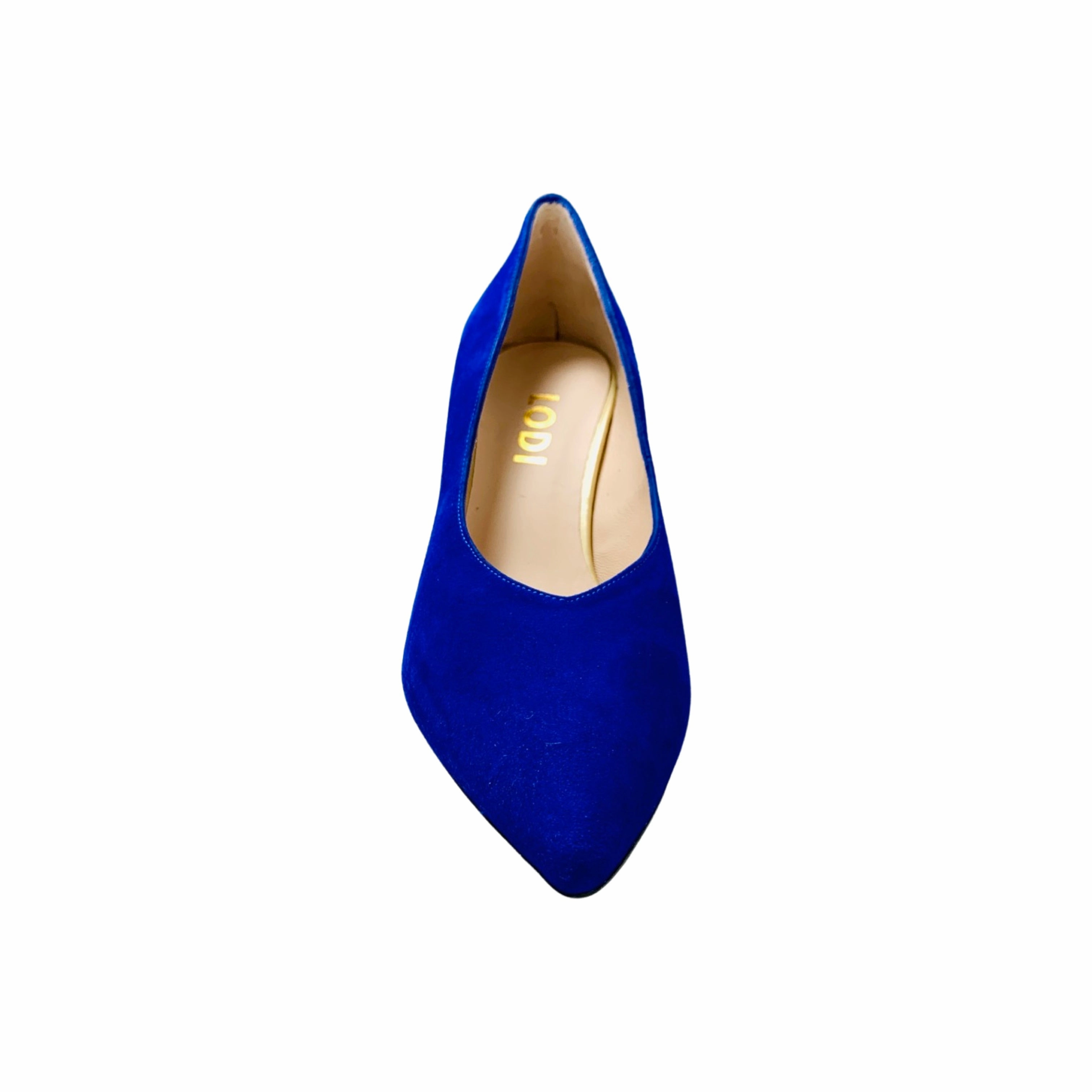 Masana Cobalt Suede Block Heel Pump