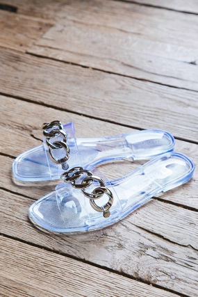 Midsummer Slide Sandal In Clear