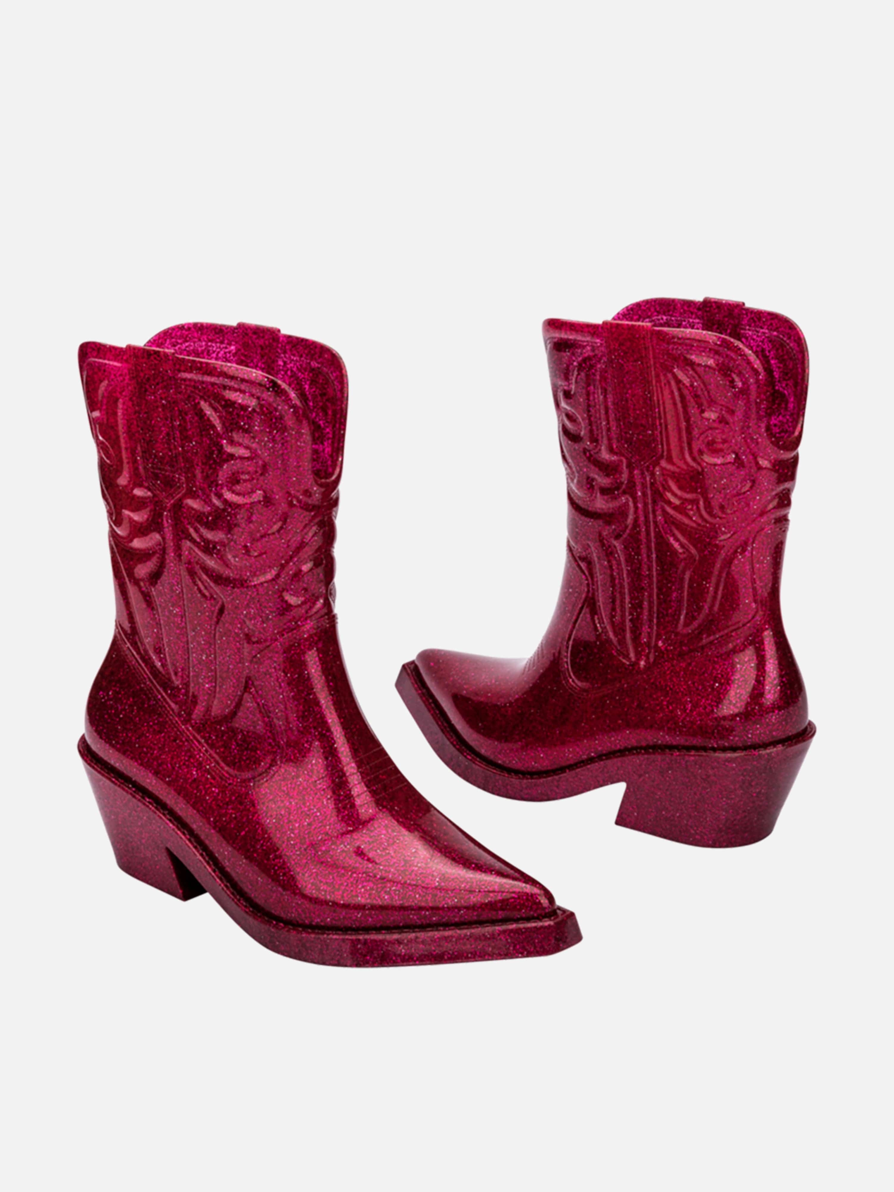 Mini Melissa Girls Texas Boots in Pink