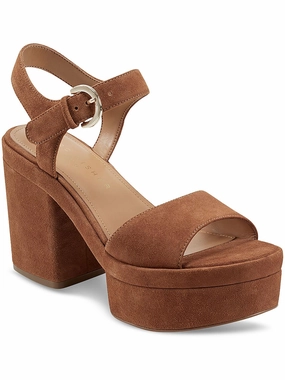 Mlnormi Womens Padded Insole Suede Platform Sandals