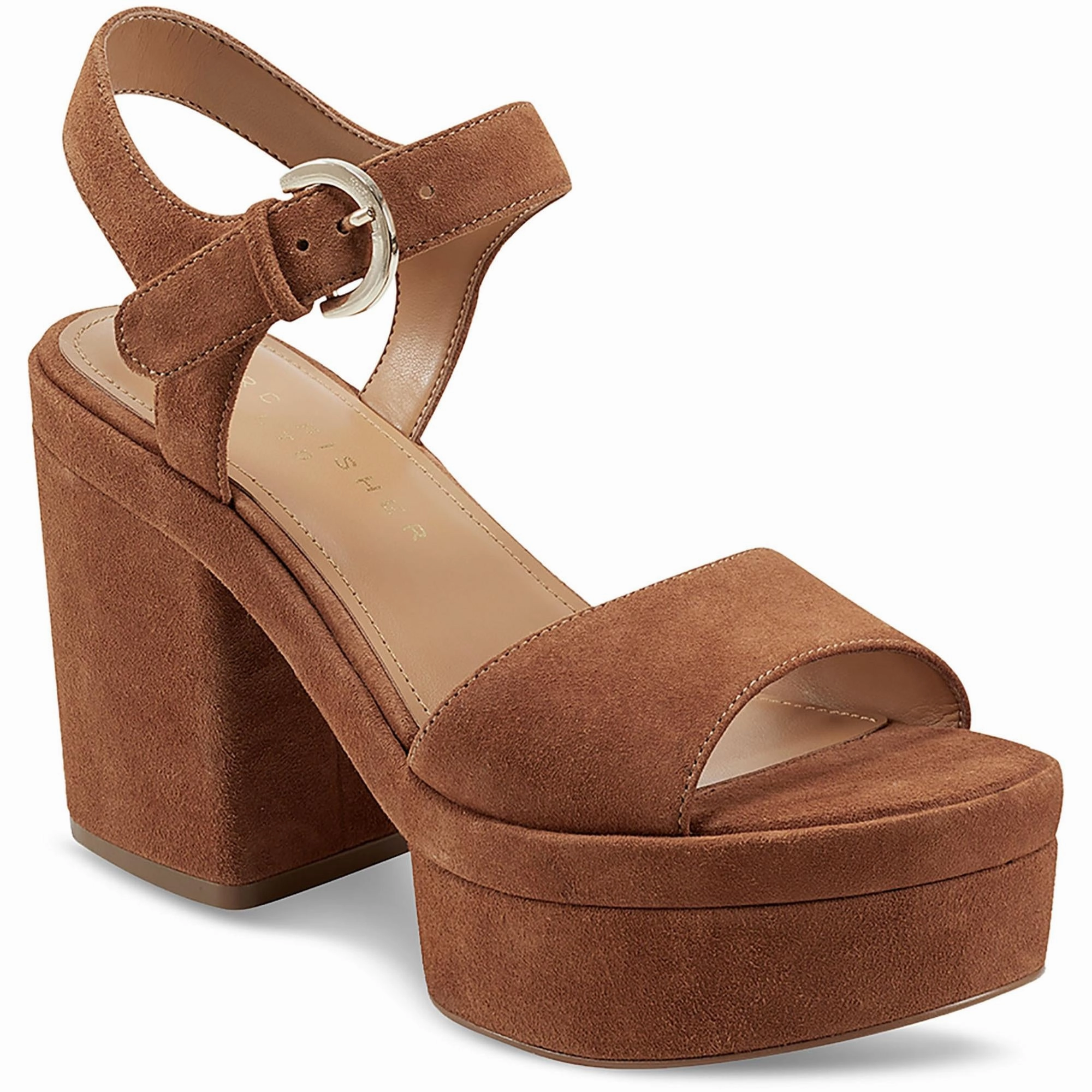 Mlnormi Womens Padded Insole Suede Platform Sandals