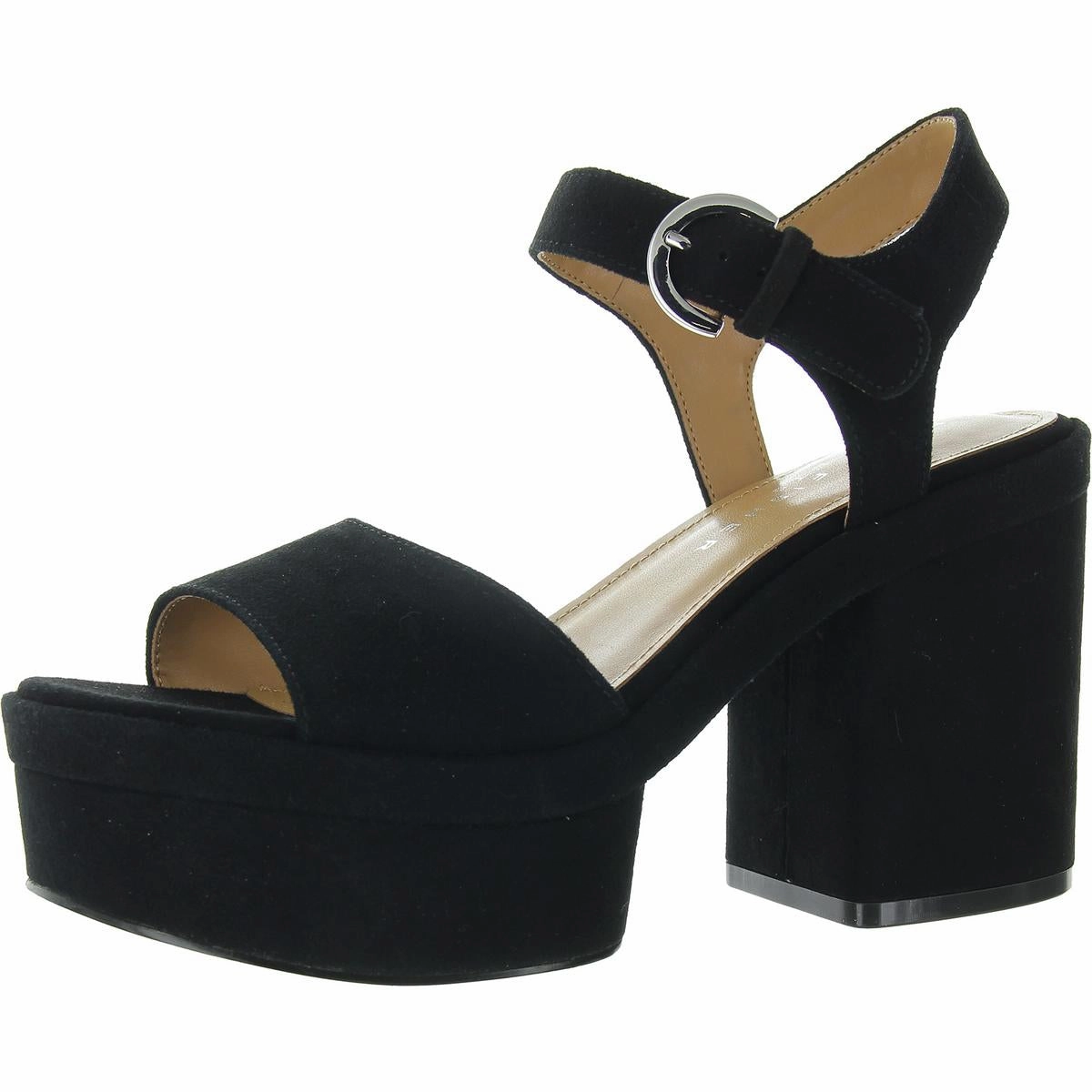 Mlnormi Womens Padded Insole Suede Platform Sandals