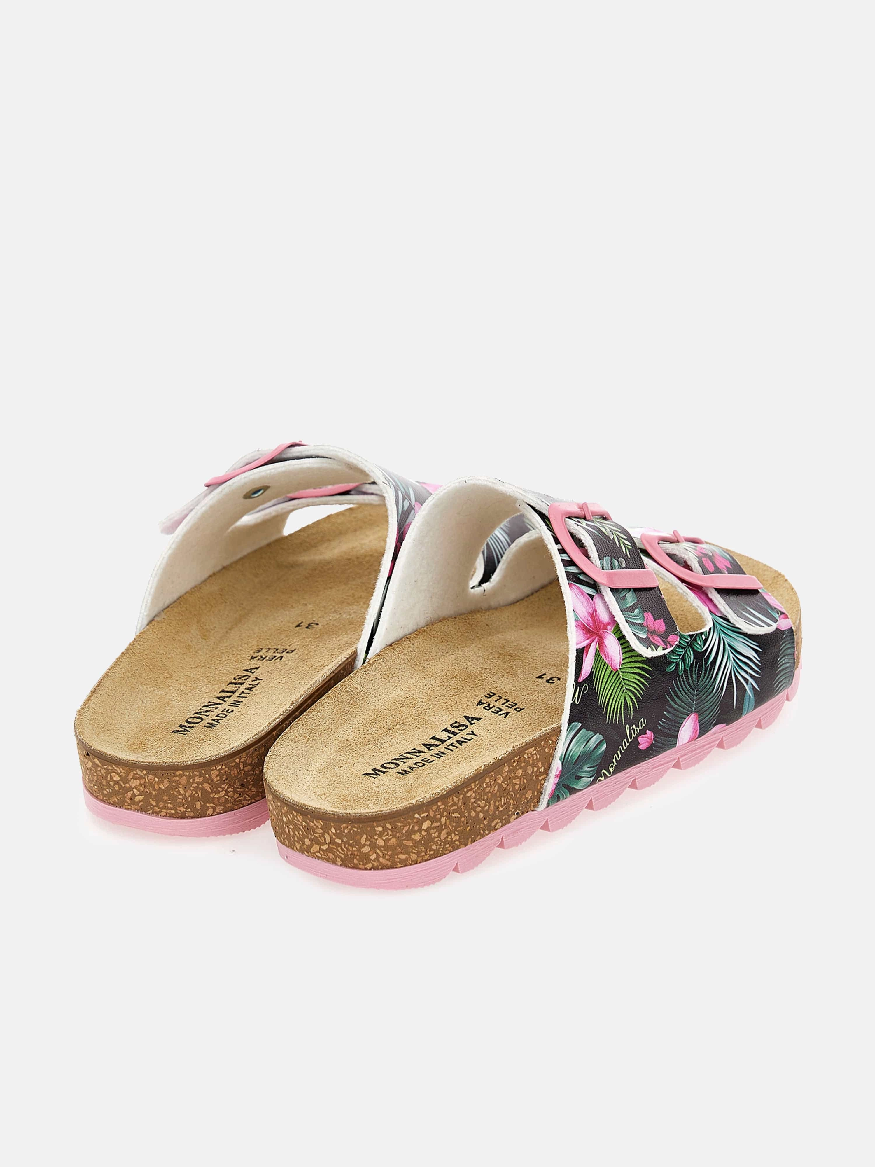 Monnalisa Girls Jungle Sandals in Black