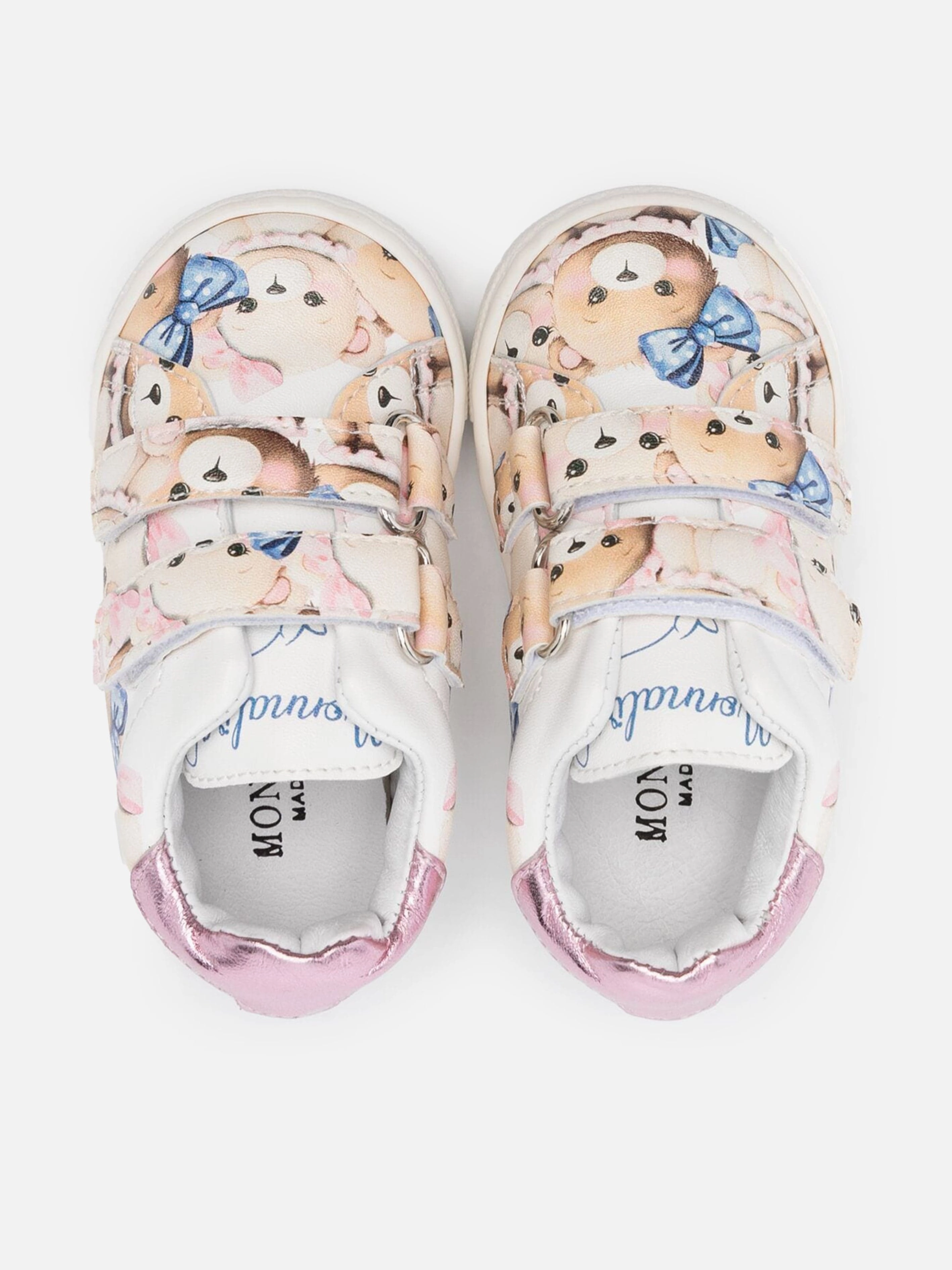 Monnalisa Girls Teddy Bear Trainers in Multicolour