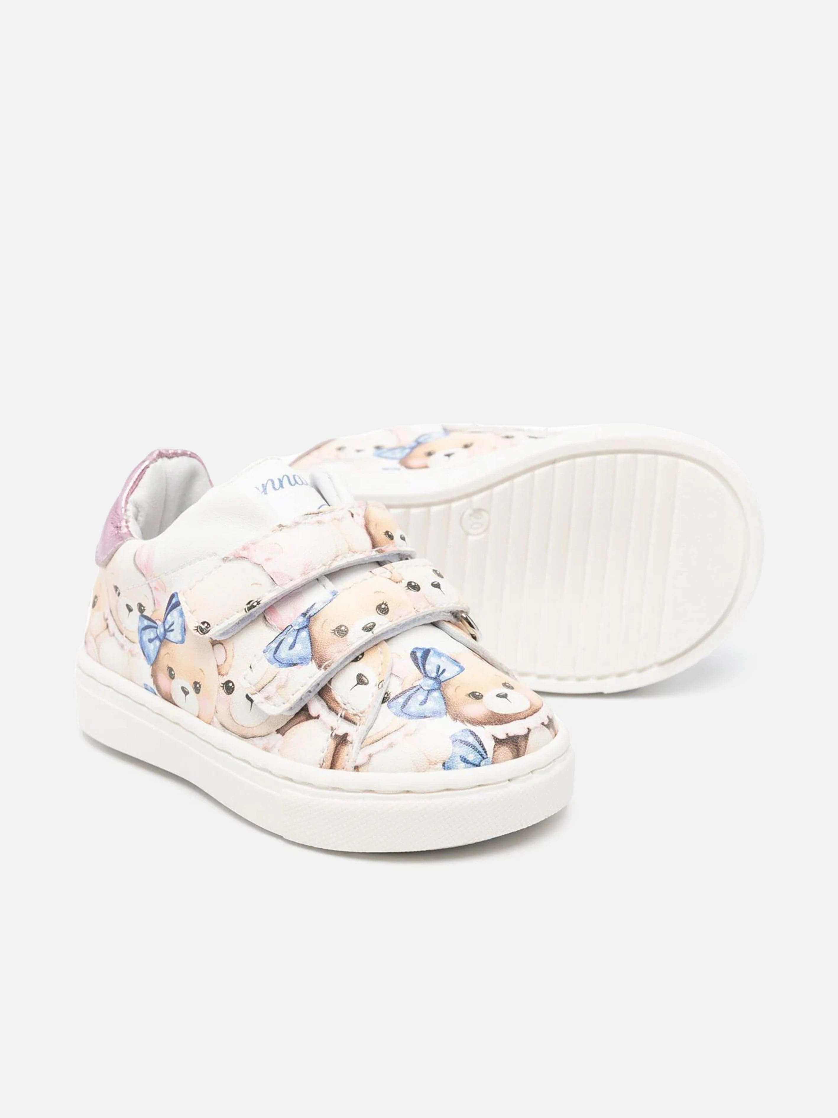 Monnalisa Girls Teddy Bear Trainers in Multicolour
