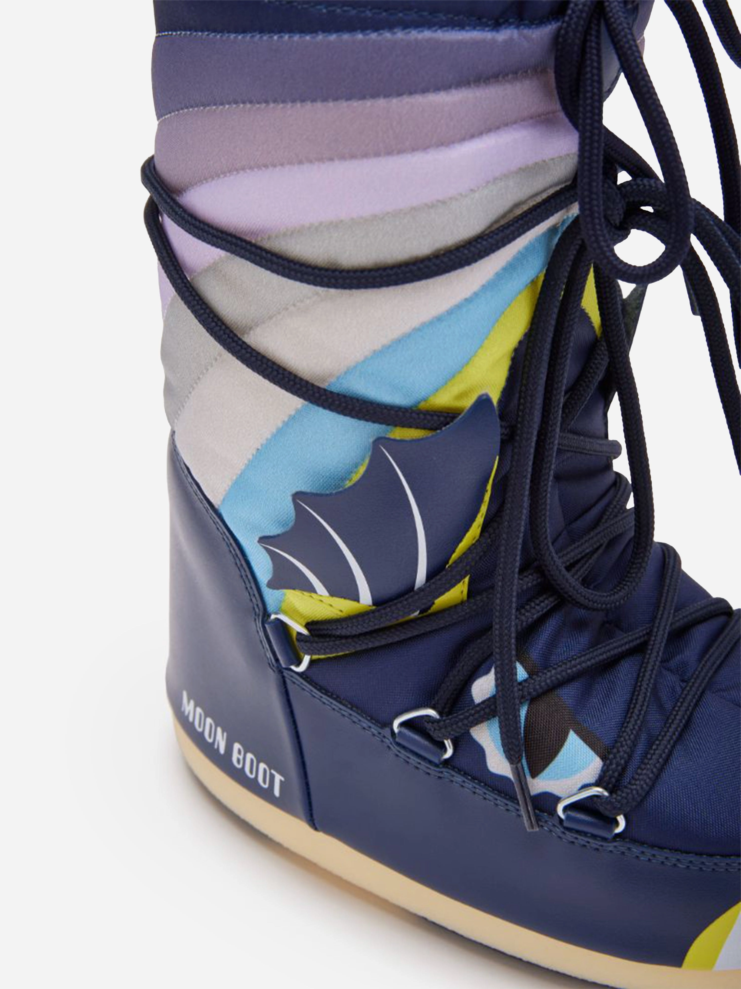 Moon Boot Boys Icon Dragon Boots in Blue