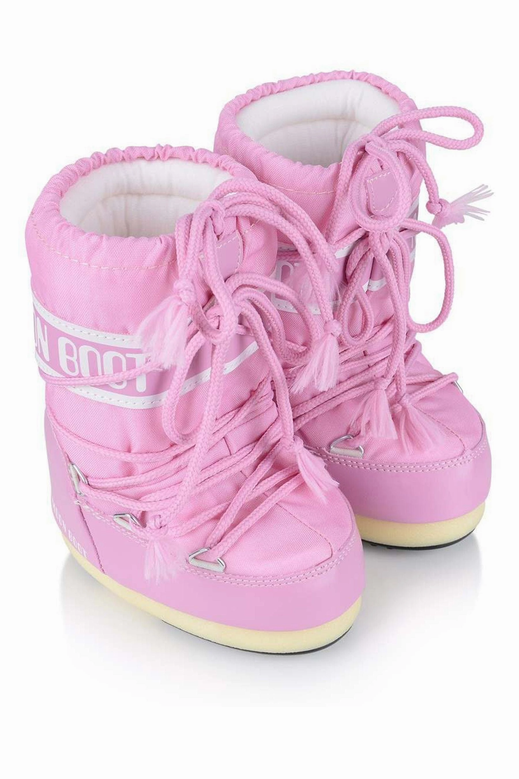Moon Boot Girls Icon Nylon Snow Boots in Pink
