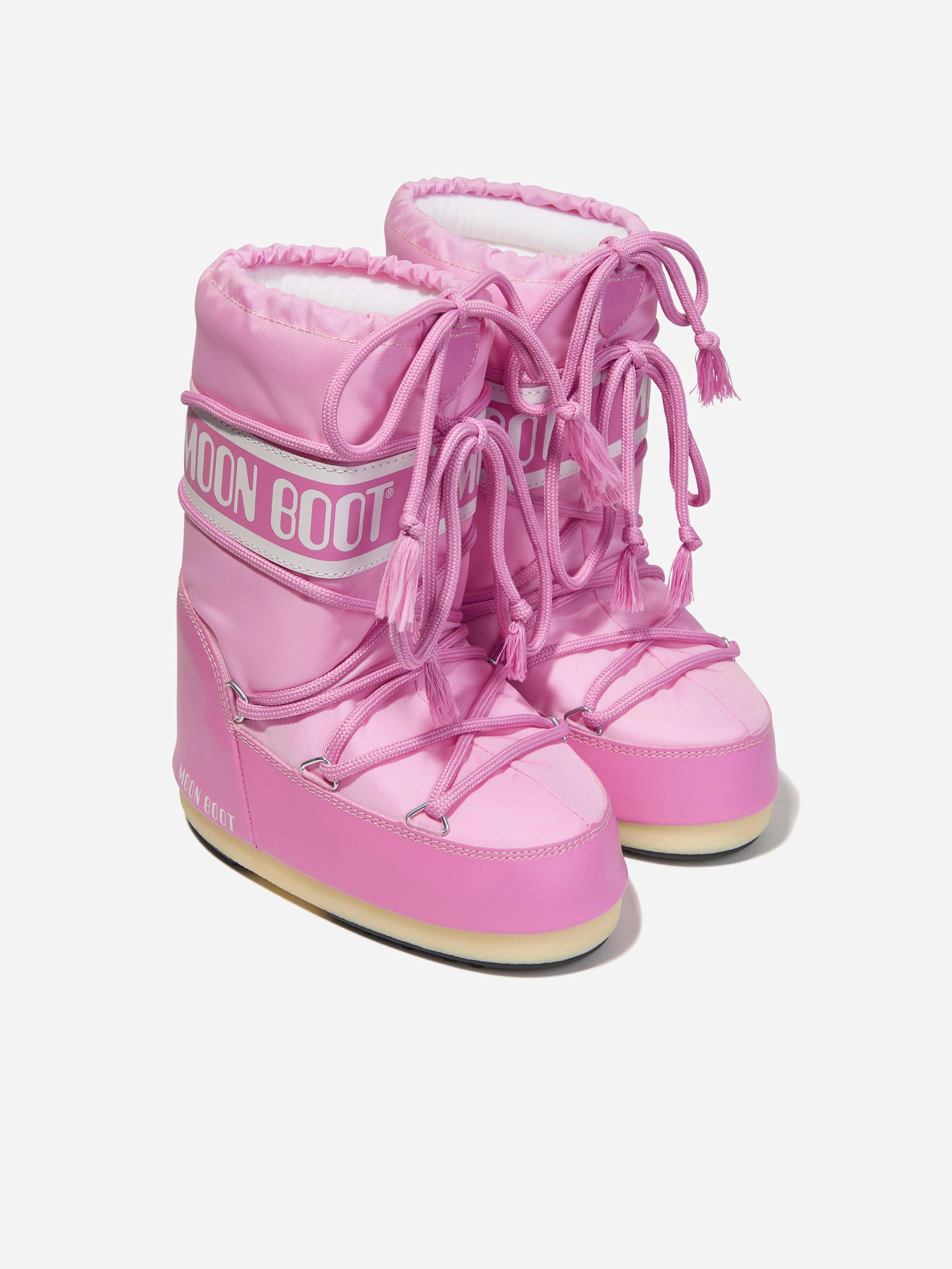 Moon Boot Girls Icon Nylon Snow Boots in Pink