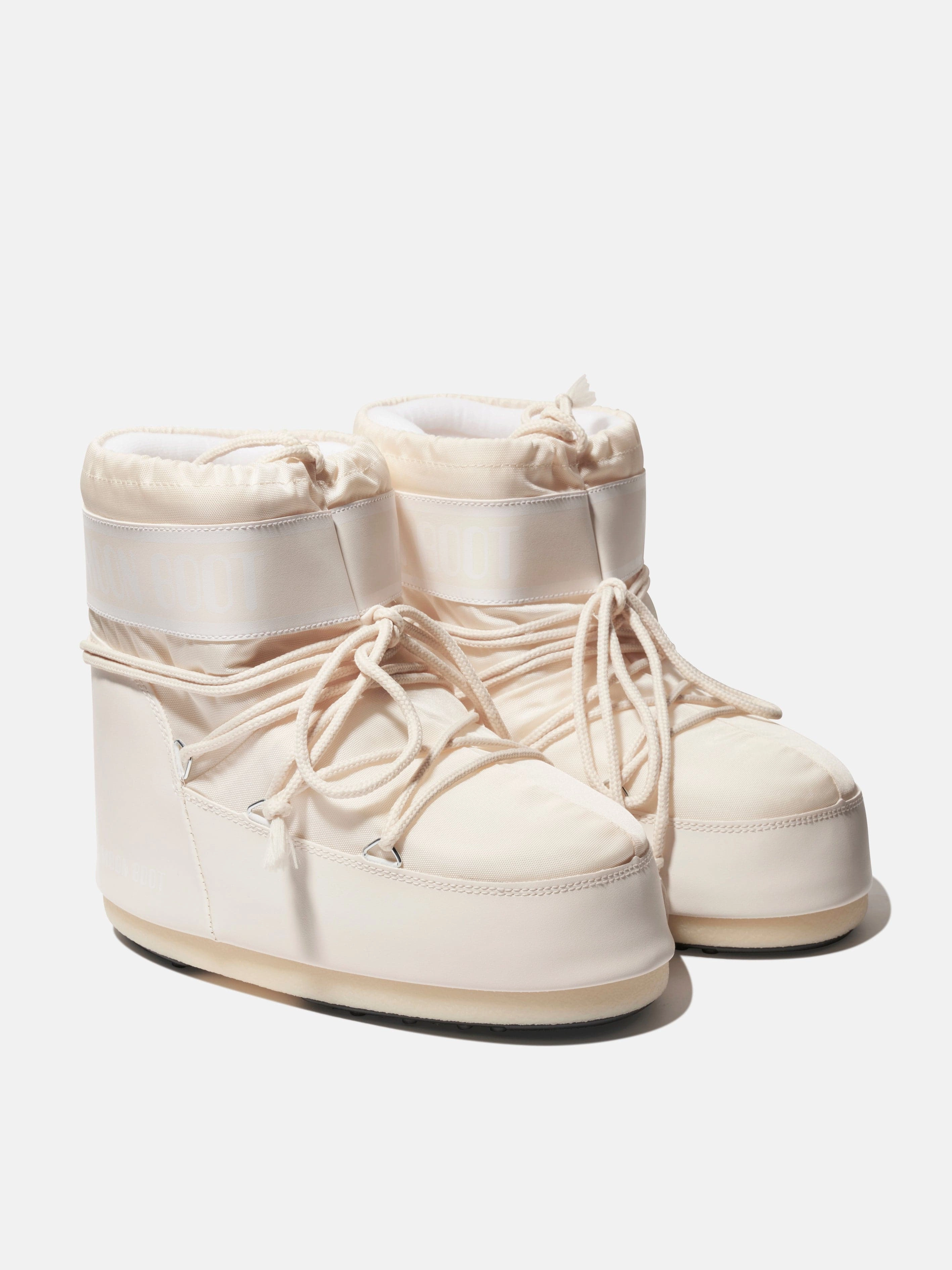 Moon Boot Kids Icon Low Nylon Snow Boots in Ivory