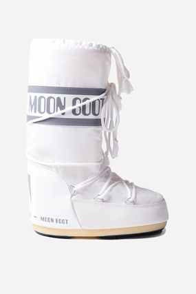 Moon Boot Kids Icon Nylon Snow Boots in White