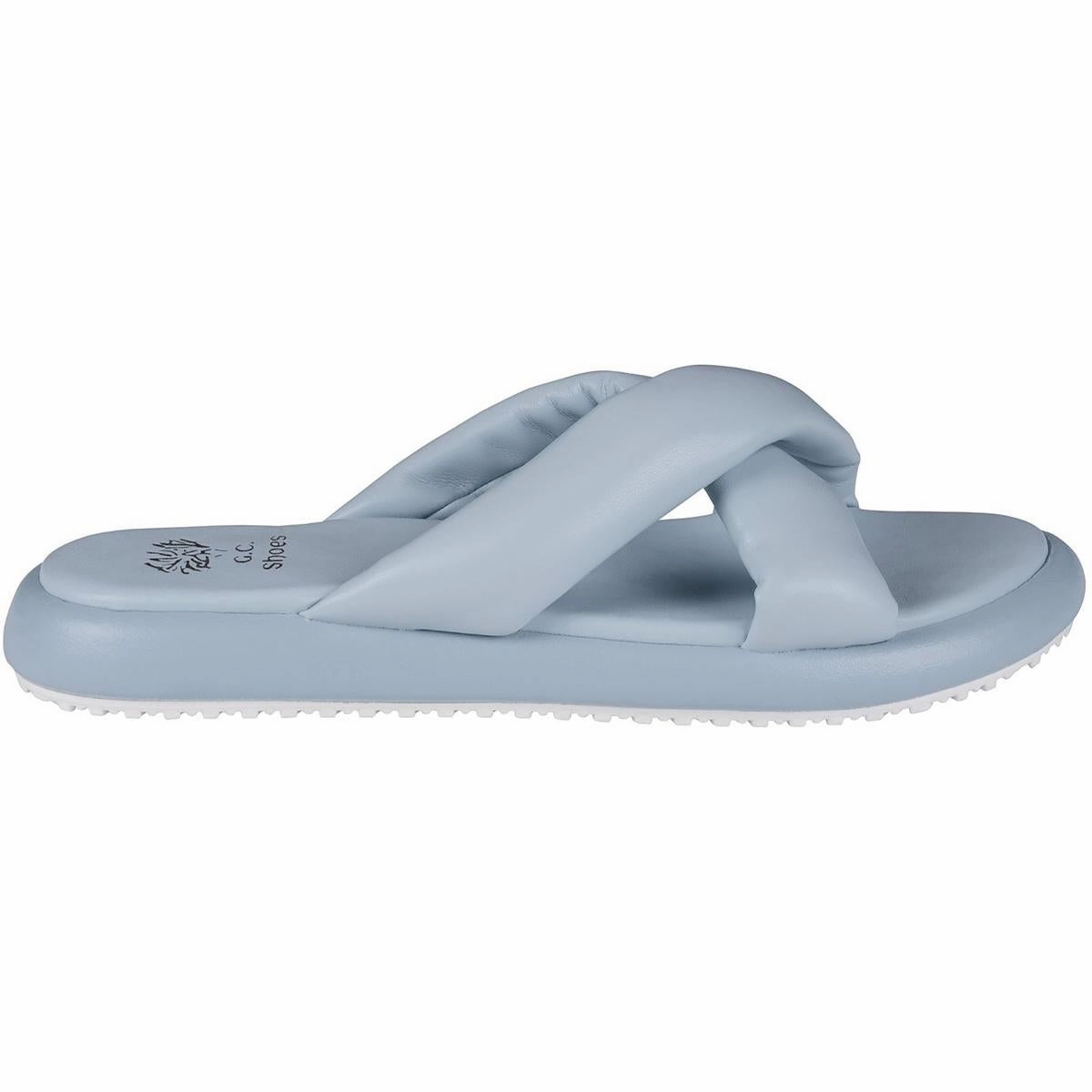 NALANI Womens Strappy Manmade Slide Sandals