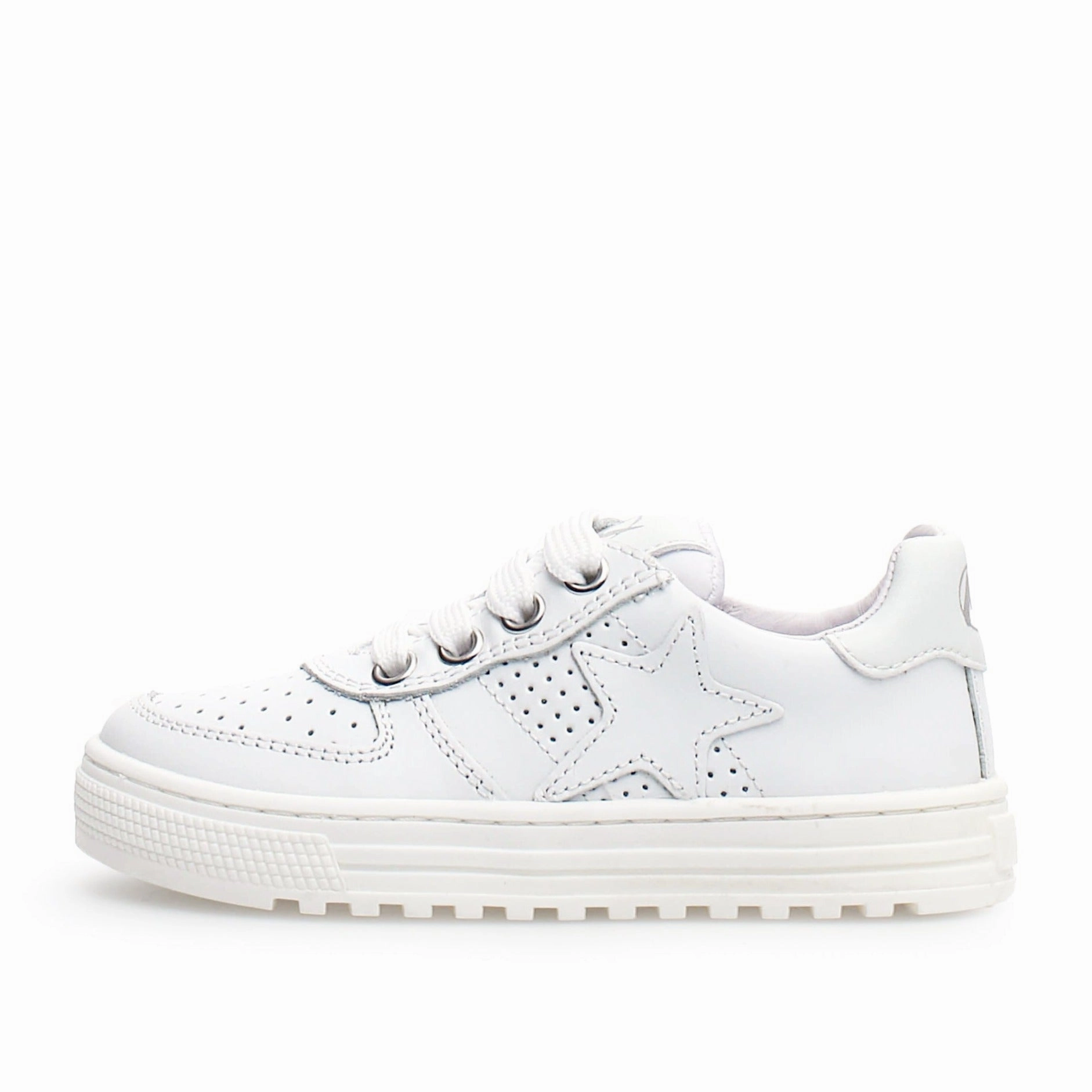 Naturino Girl's & Boy's Hess Zip Sneakers - White