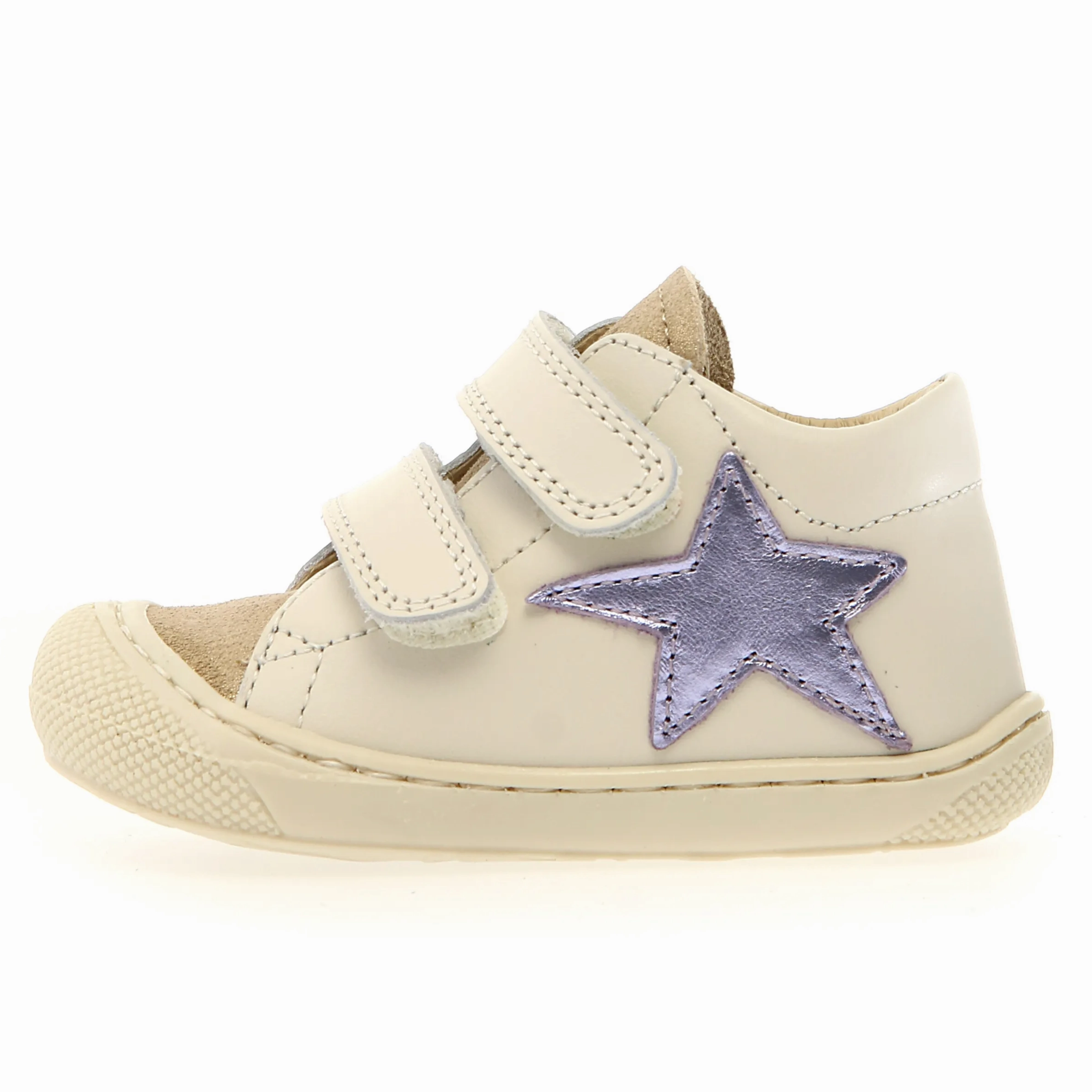 Naturino Girl's Kolde Vl Casual Shoes - Milk / Platinum / Lilac