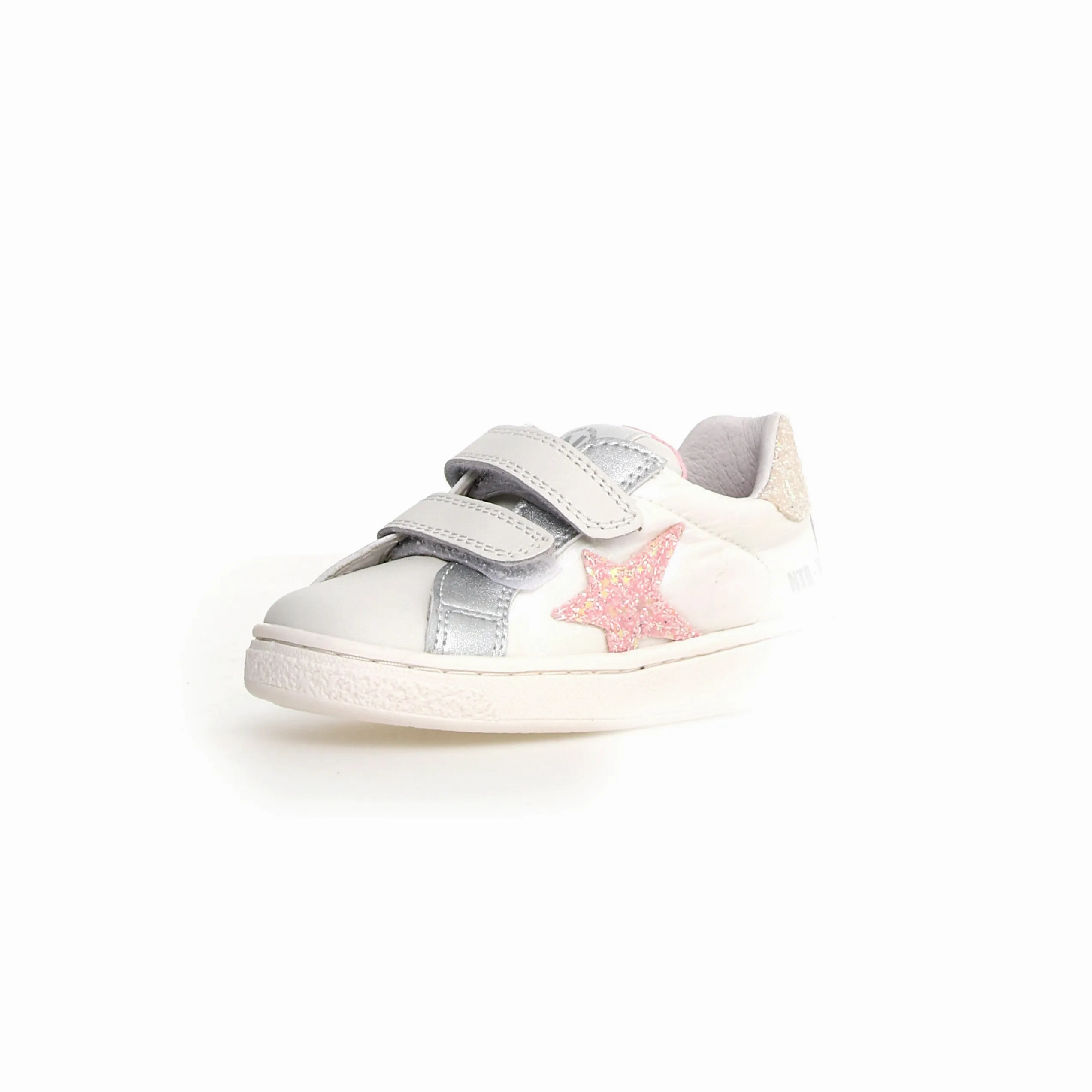 Naturino Girl's Pinn Vl Casual Shoes - White / Pink