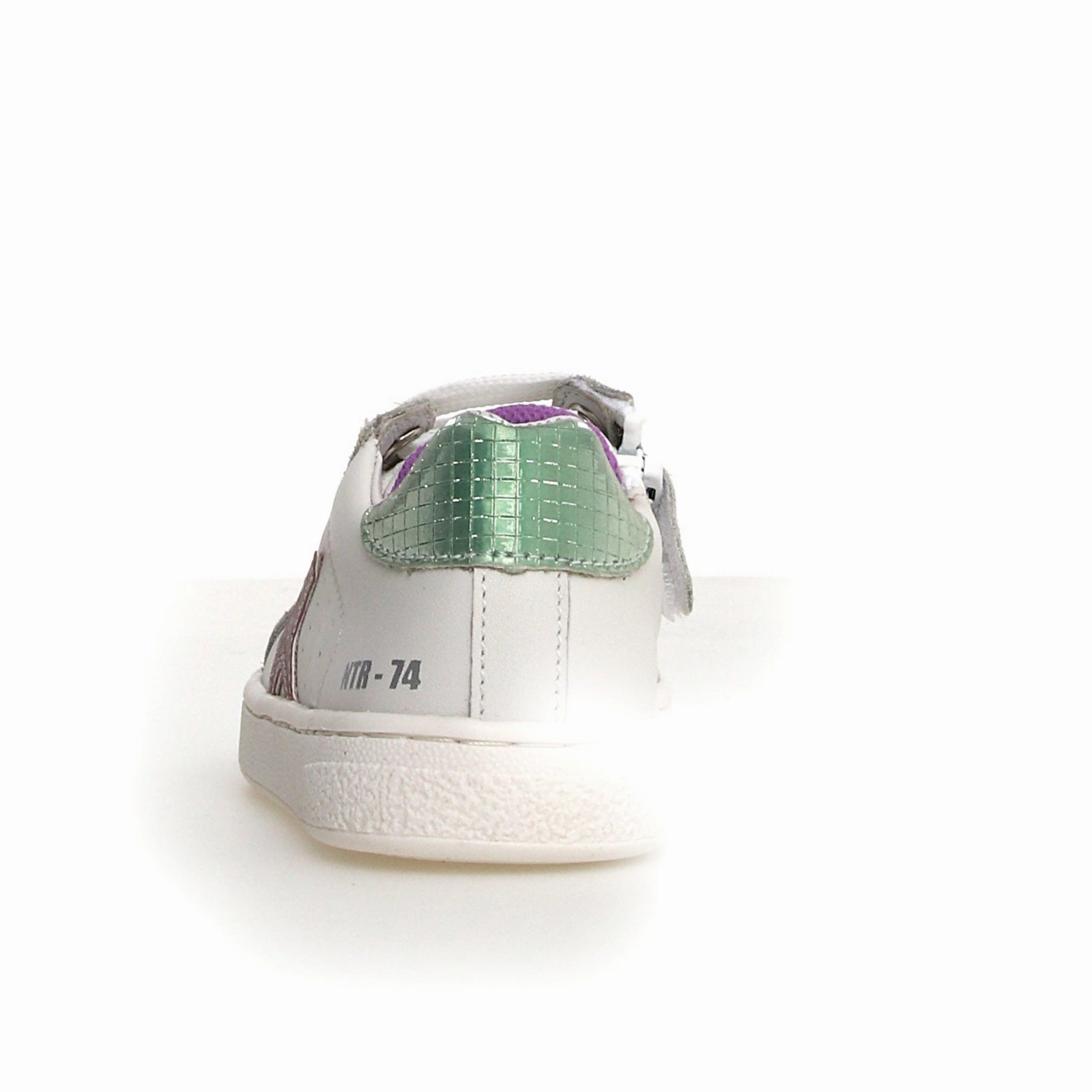 Naturino Girl's Pinn Zip Casual Shoes - White / Rose/ Capri
