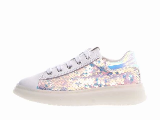 Naturino Girl's Porter Zip 07 White Sequins (Sizes 33-35)