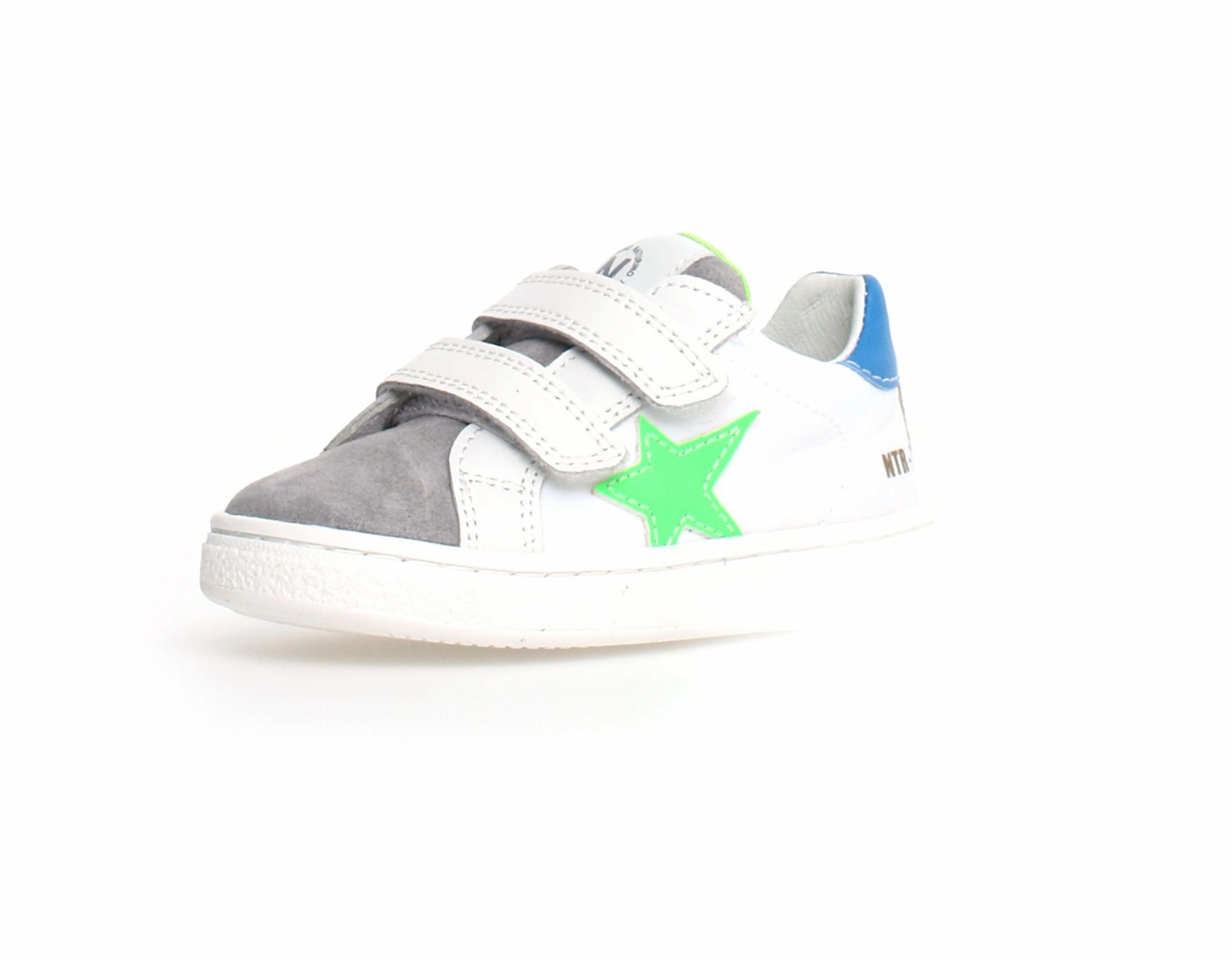 Naturino Pinn VL Boy's and Girl's Casual Shoes Sneakers - Grey/White/Green Fluorescent