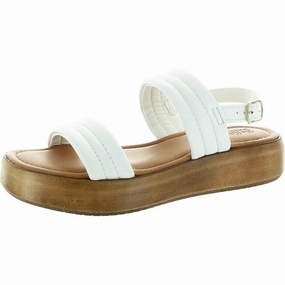 Ode-Italy Womens Quilted Leather Slingback Sandals