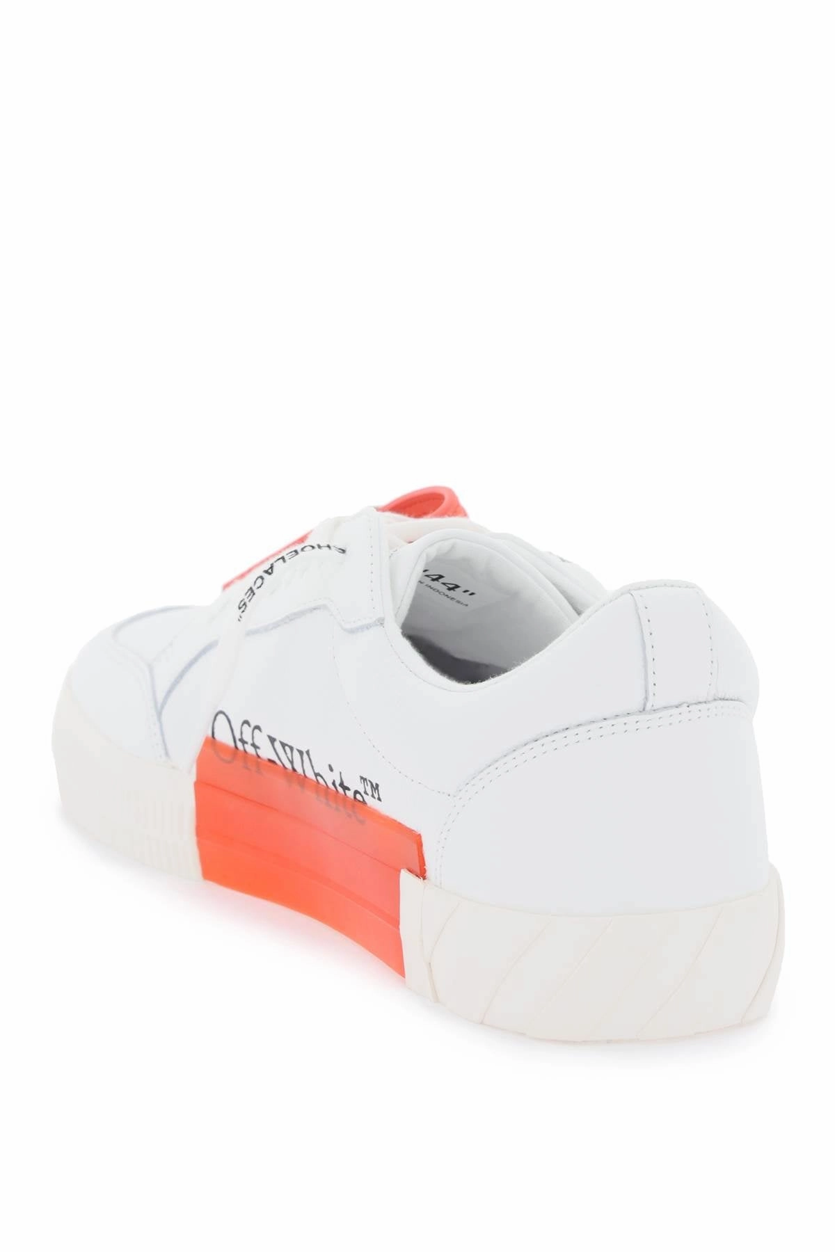 Off-white leather low vulcanized sneakers