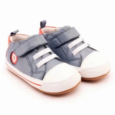 Old Soles Boy's and Girl's 0076RT Team Bub Casual Shoes - Indigo / Bright Red
