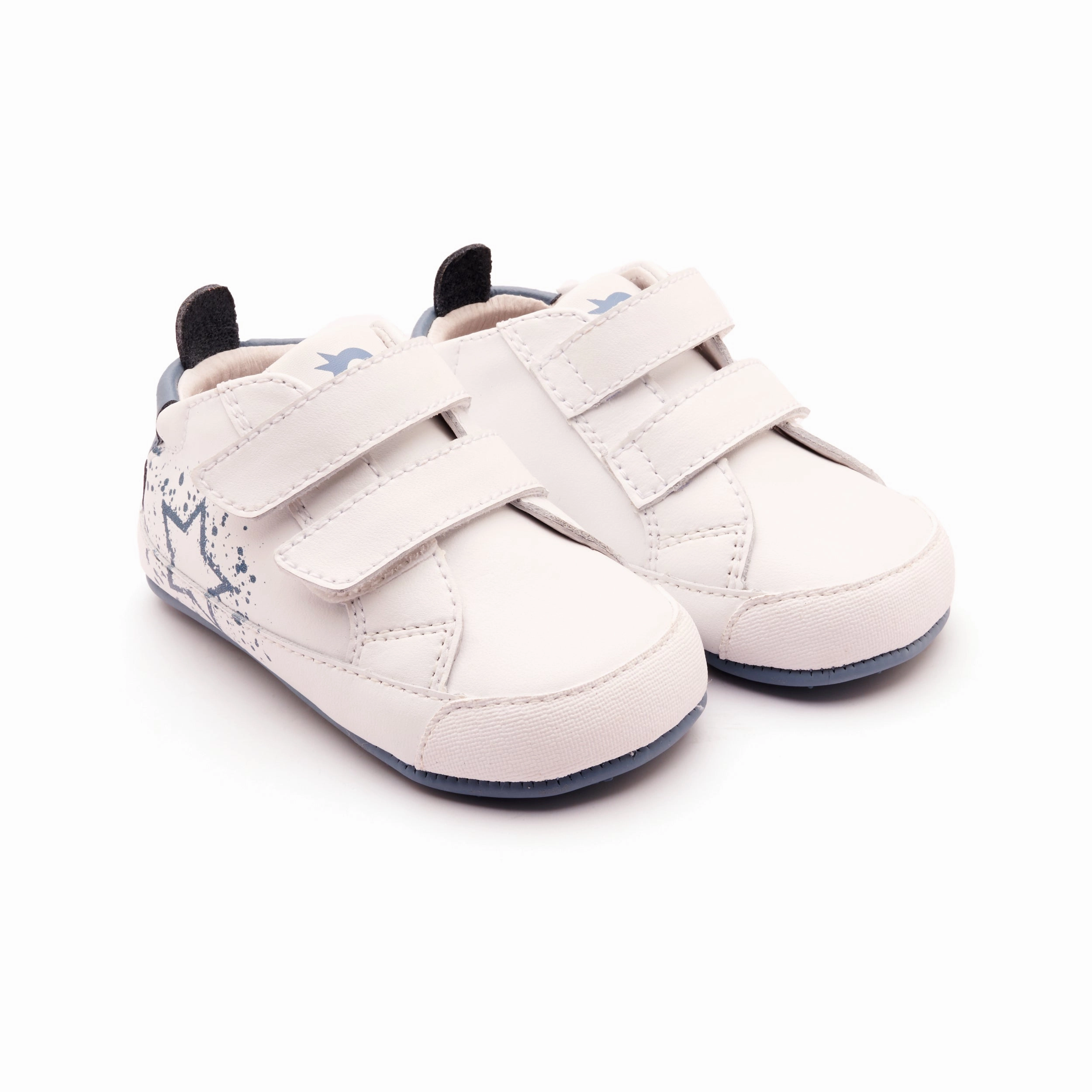 Old Soles Boy's and Girl's 0082RT Baby Splash Casual Shoes - Snow / Indigo / Indigo Sole
