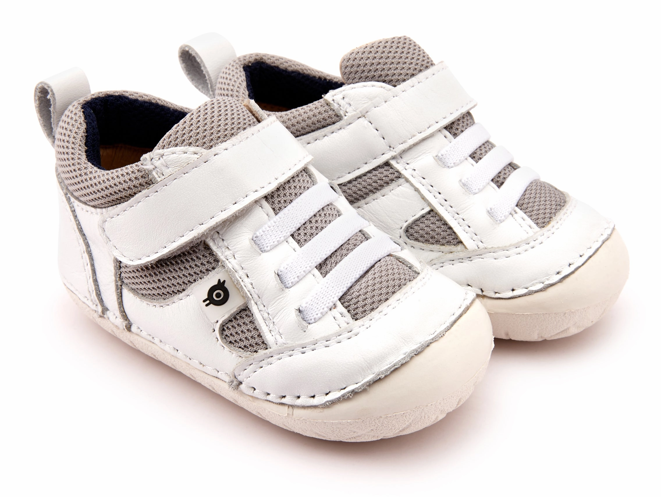Old Soles Boy's and Girl's 4047 Bru Pave Sneakers - Snow/Light Grey/Navy